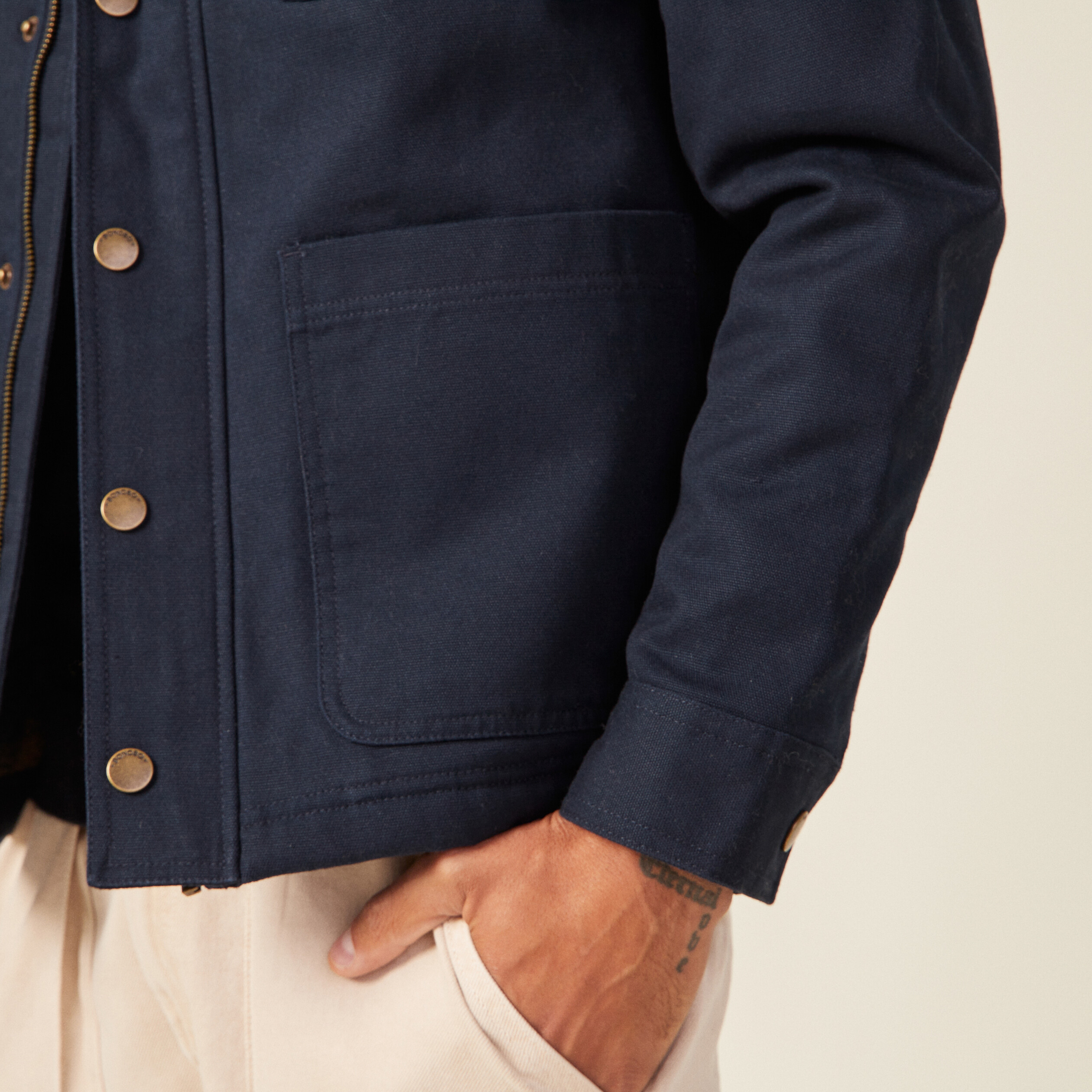 Blouson éco-responsable bleu marine homme