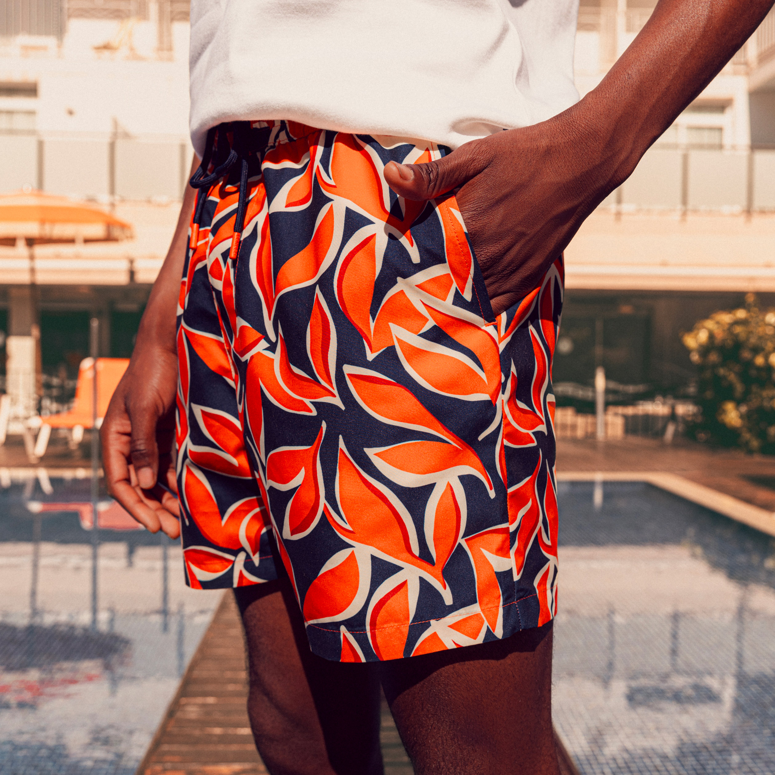 short de bain orange homme Short de bain orange homme