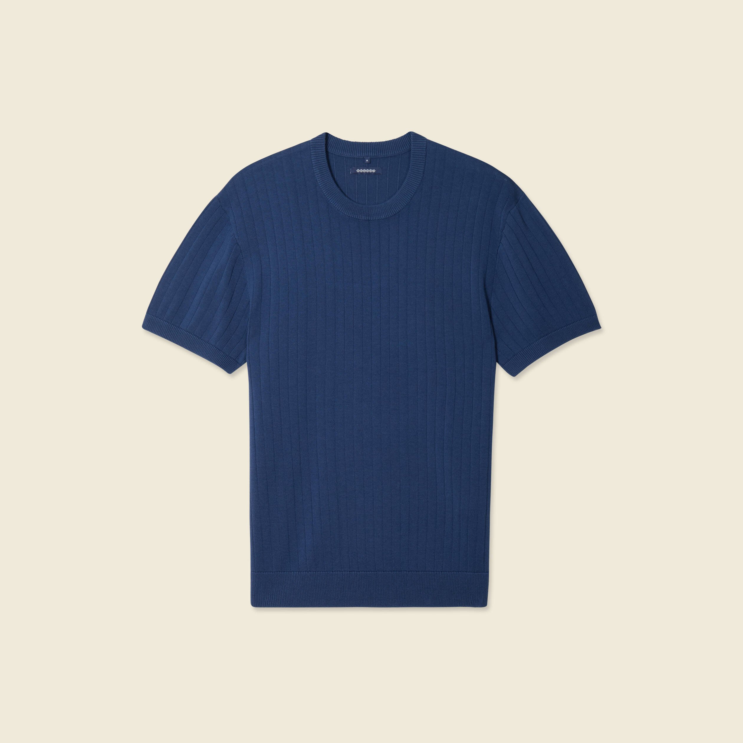 t shirt manches courtes bleu fonce homme T-shirt manches courtes bleu foncé homme