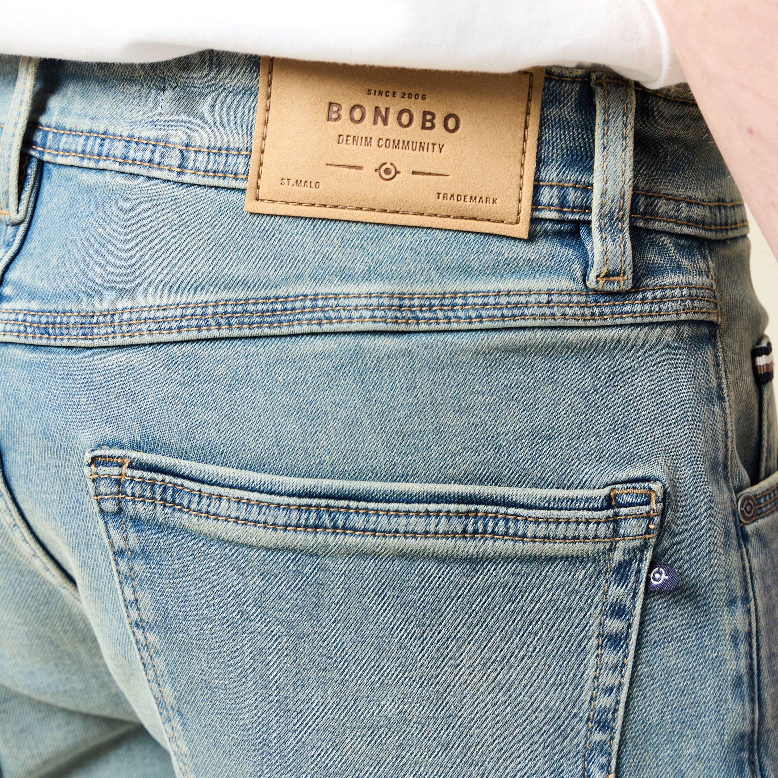 jeans straight longueur 34 denim denim dirty homme Jeans straight longueur 34 denim denim dirty homme