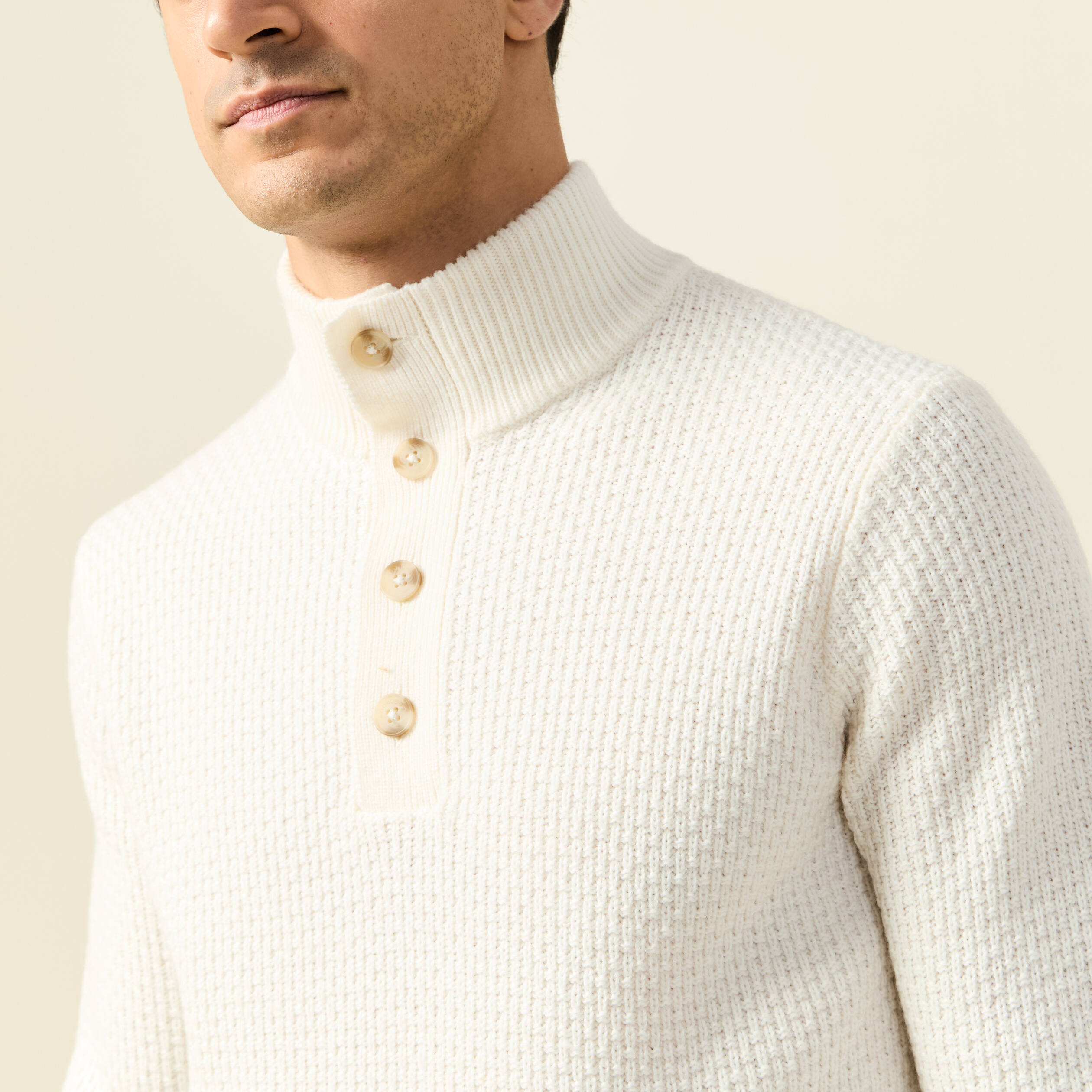 Pull ecru homme