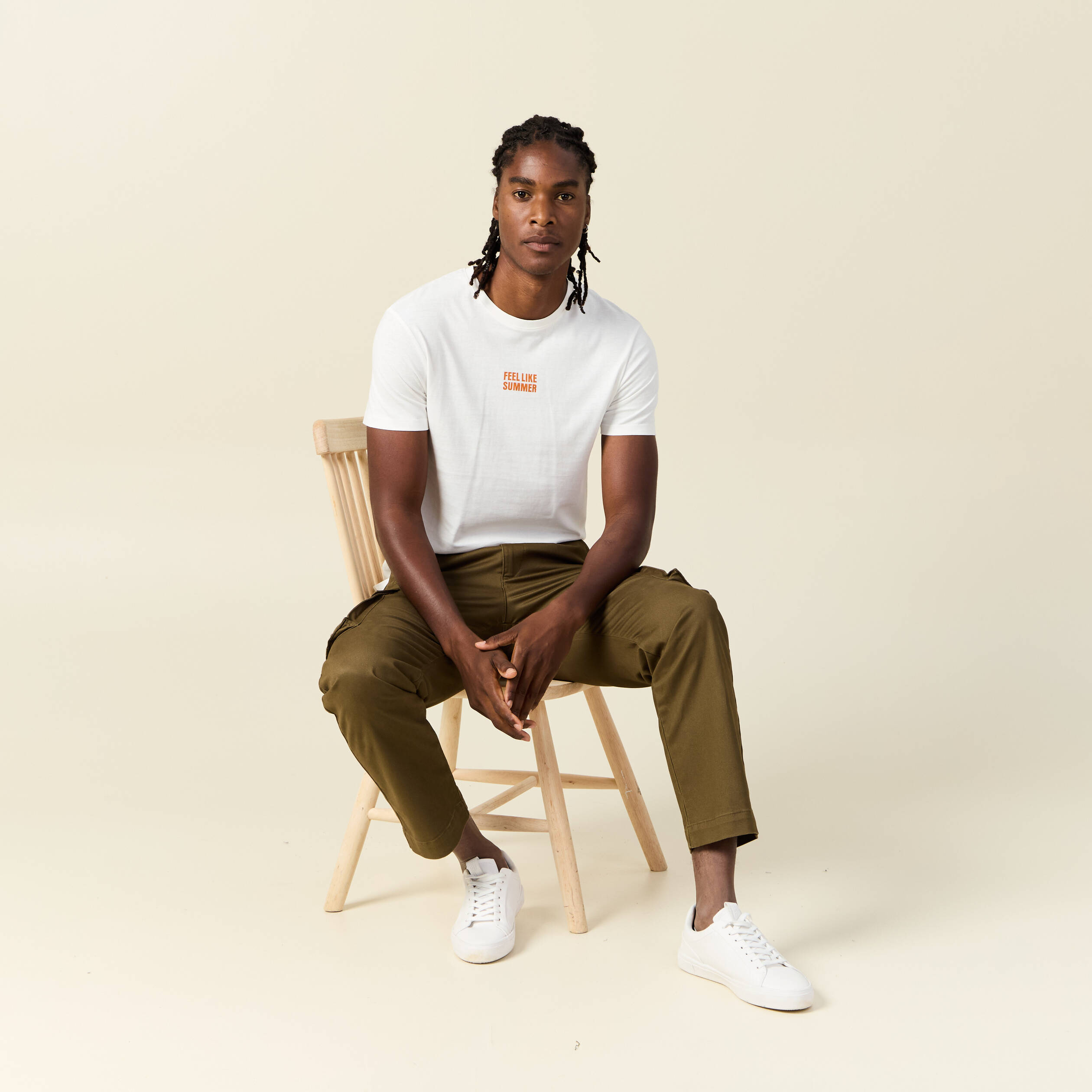 t shirt manches courtes ecru homme T-shirt manches courtes ecru homme