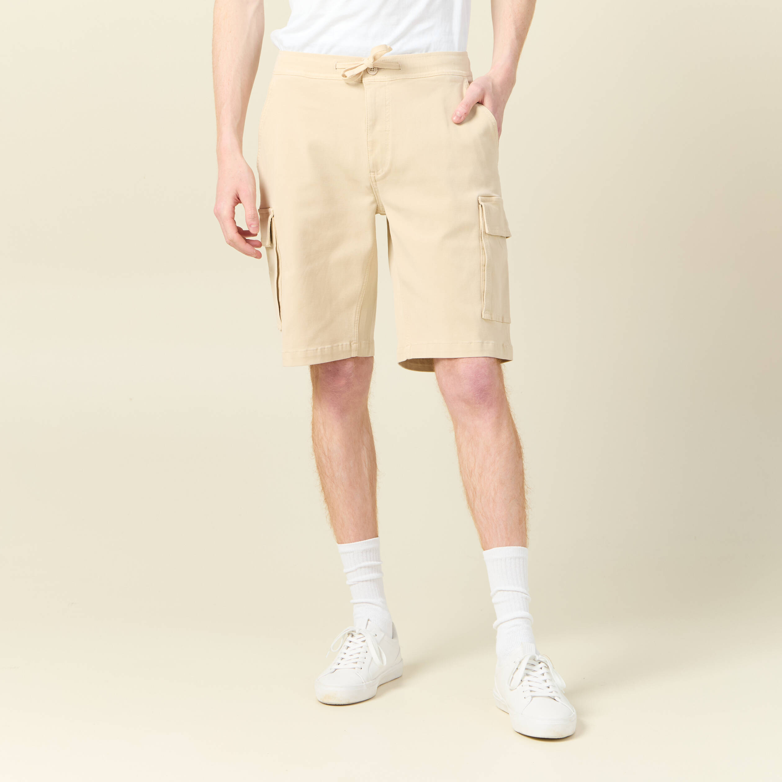 bermuda eco responsable beige homme Bermuda éco-responsable beige homme