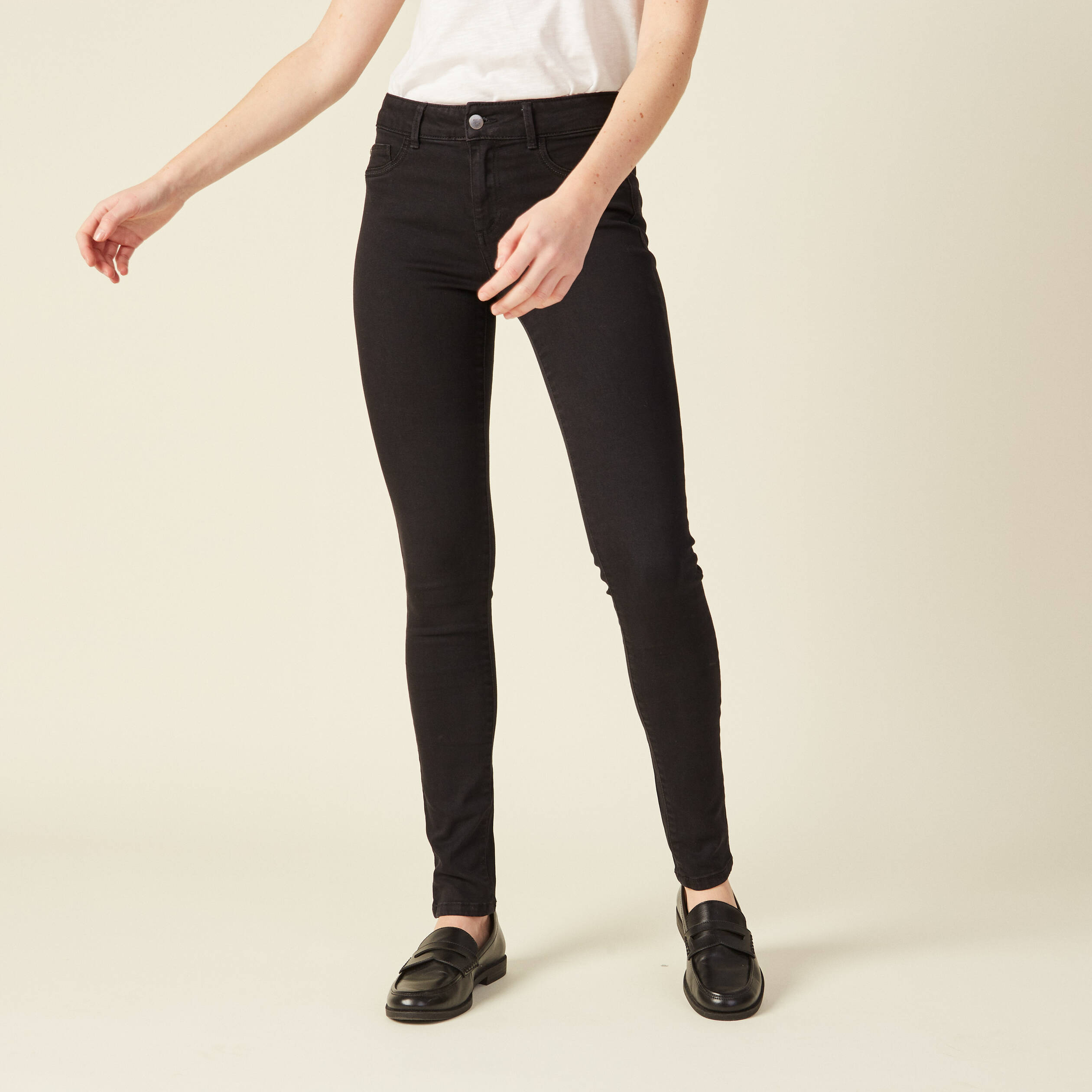 jegging taille haute uni femme noir leggings et jeggings femme