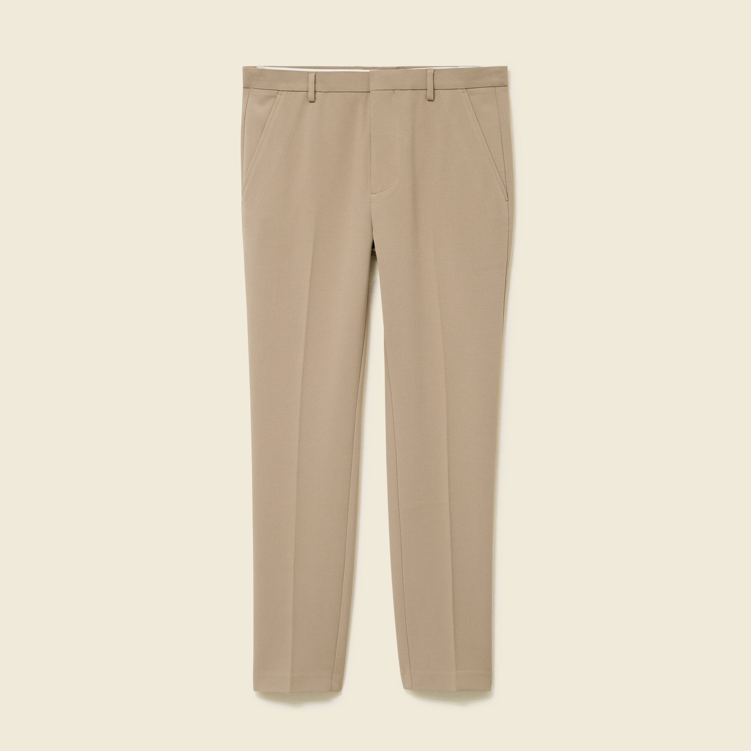 Pantalon slim cigarette taupe homme
