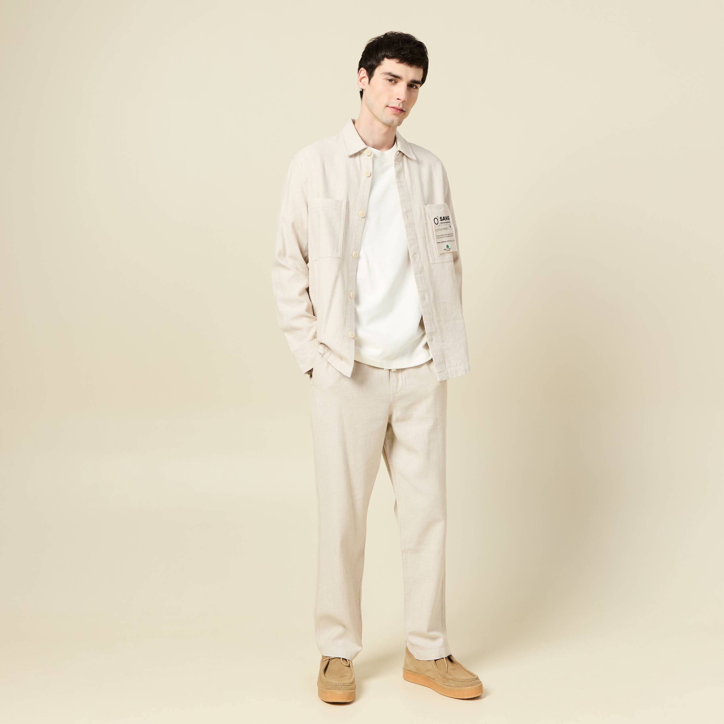 Pantalon chino beige homme