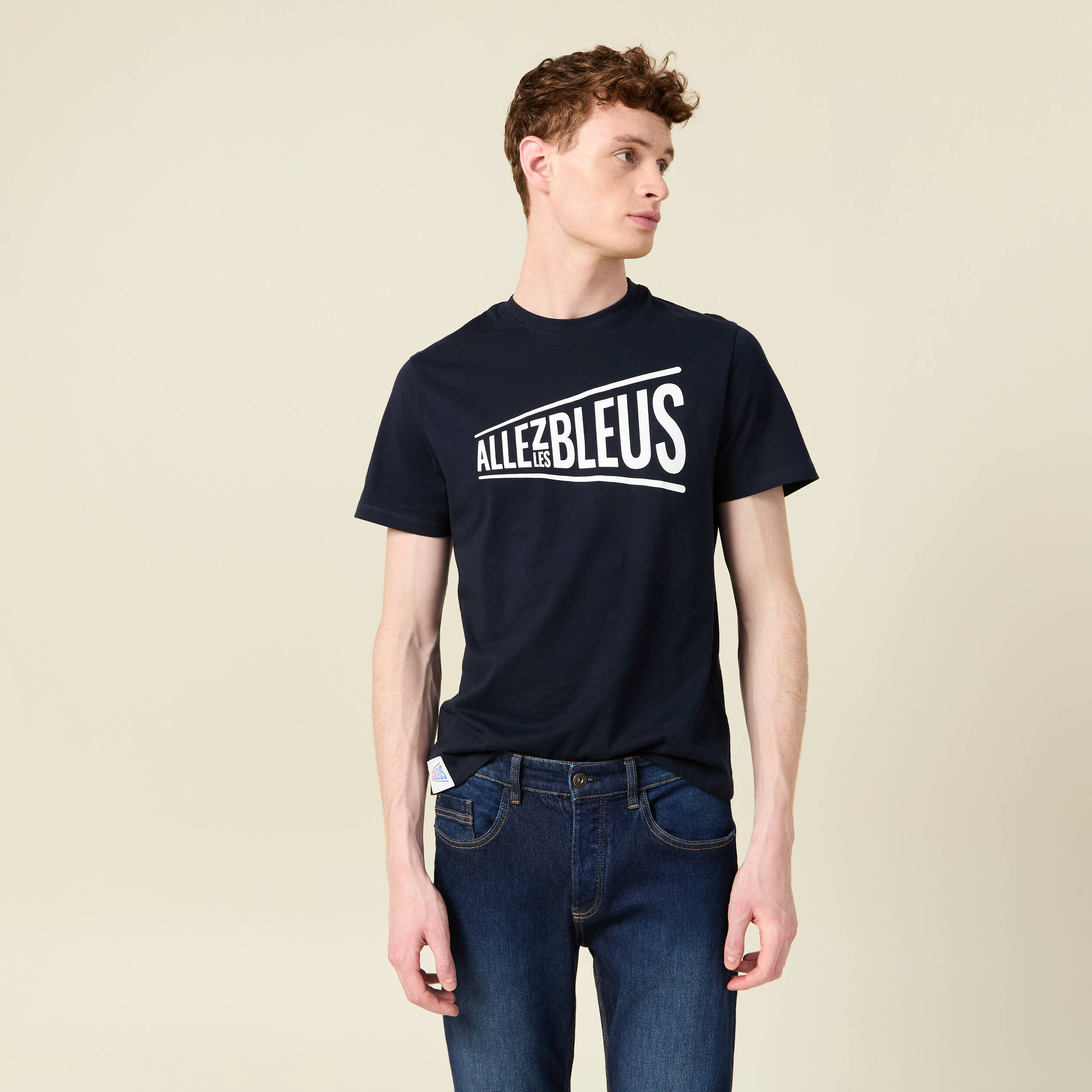 T-shirt manches courtes bleu marine homme