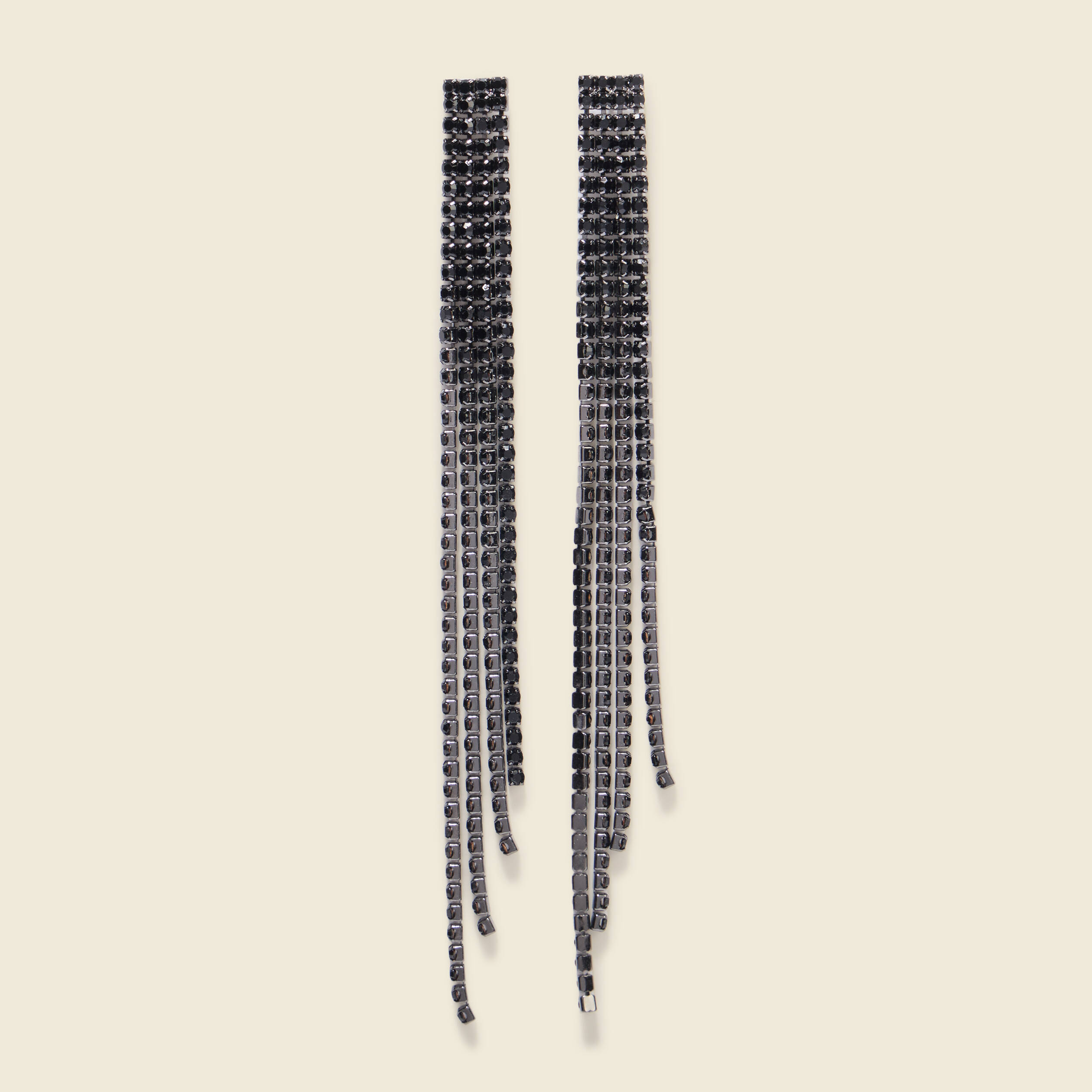 Boucles d'oreilles avec strass noir femme