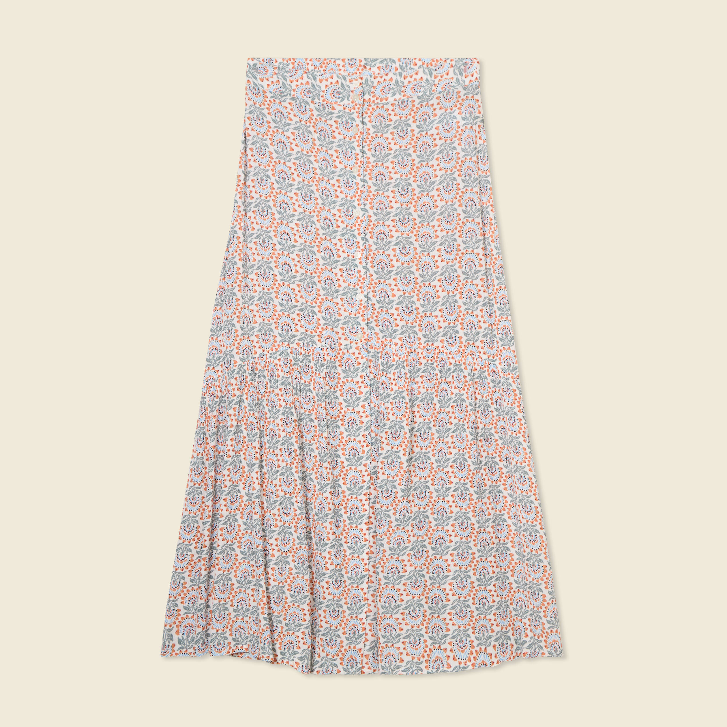 jupe longue evasee blanc femme Jupe longue évasée blanc femme
