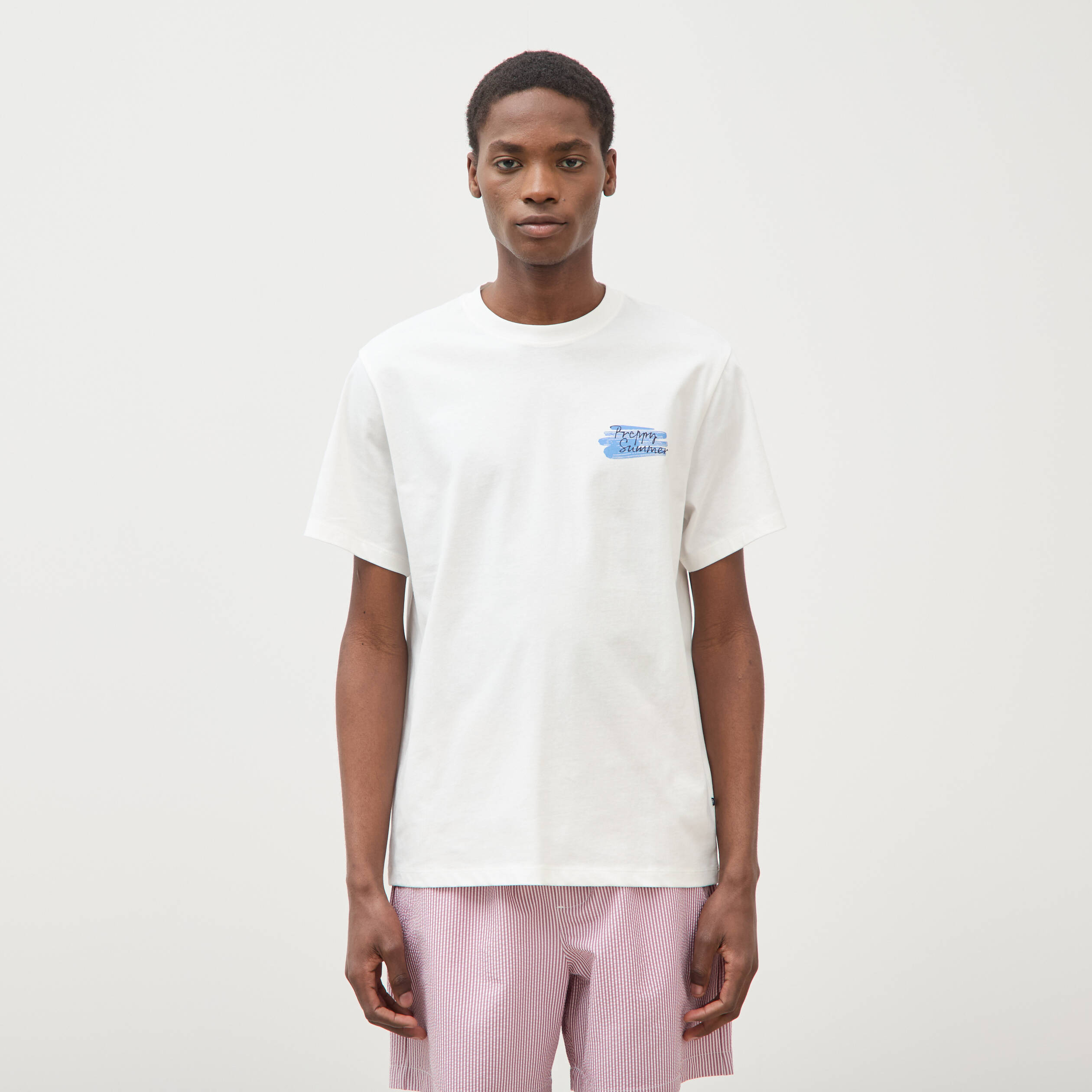 T-shirt en coton ecru homme