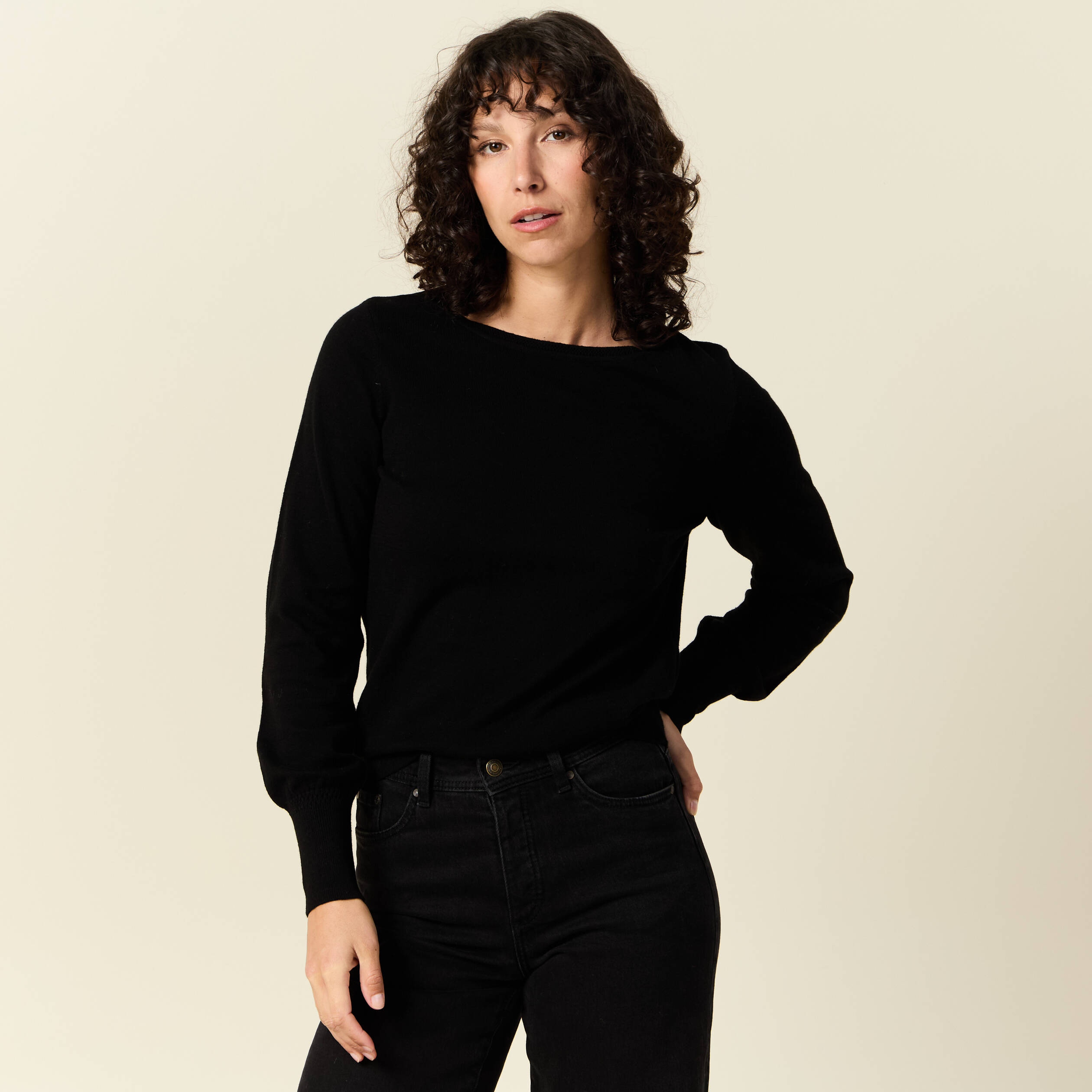 pull manches longues noir femme Pull manches longues noir femme