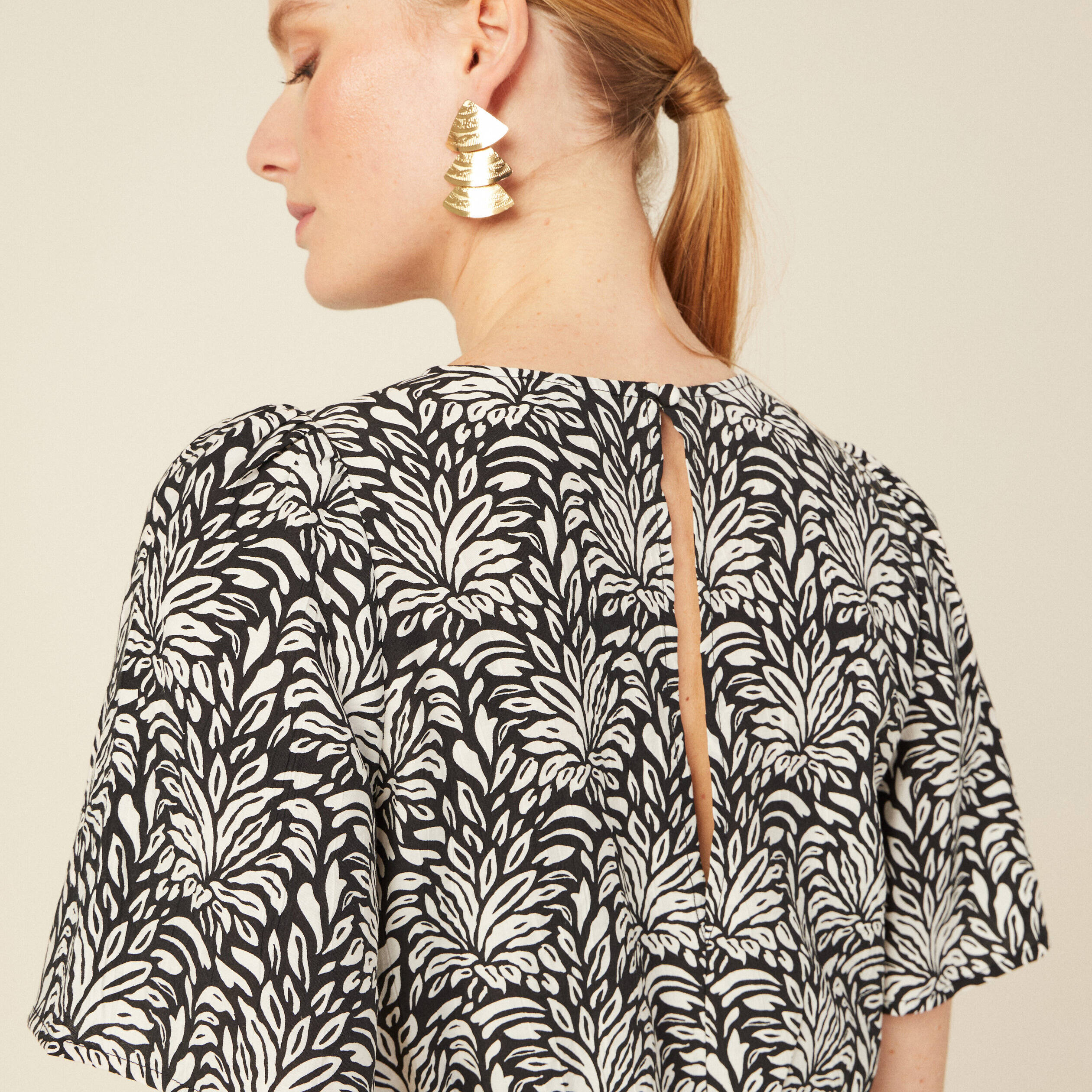 Blouse éco-responsable noir femme