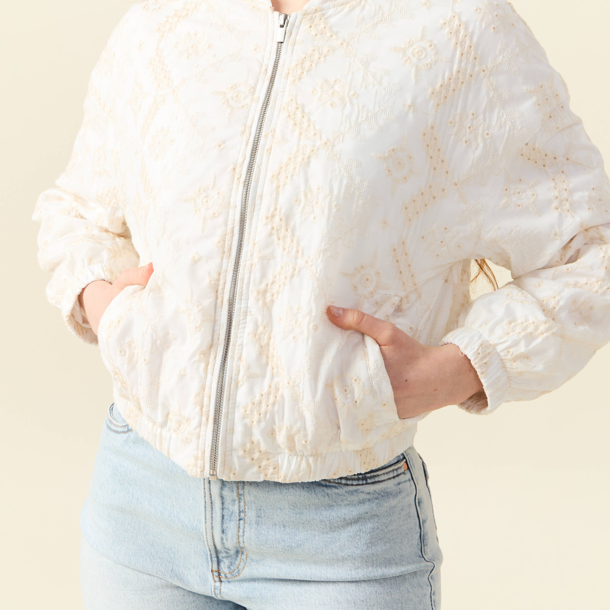 veste broderie anglaise ecru femme Veste broderie anglaise ecru femme