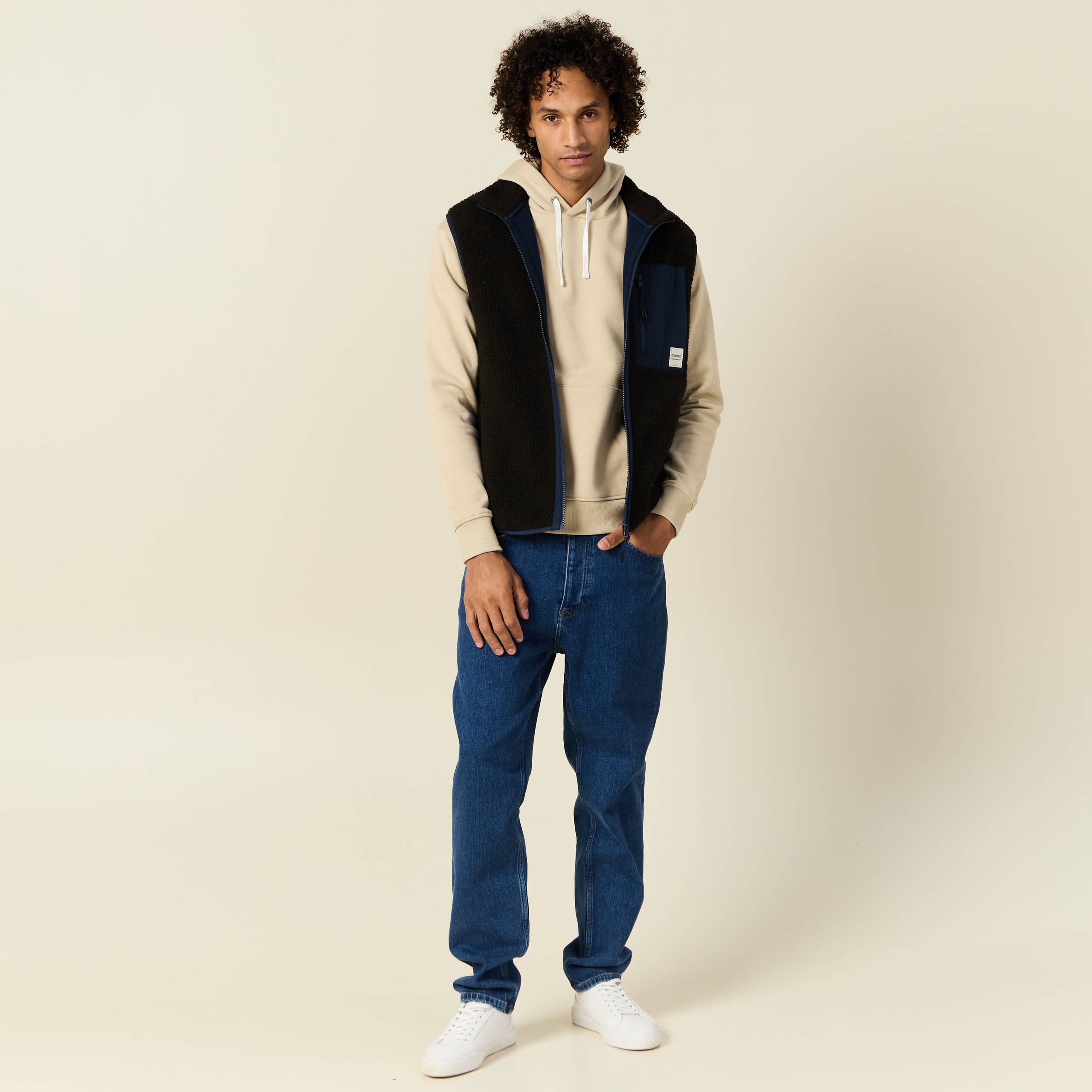 gilet sans manches zippe vert kaki homme Gilet sans manches zippé vert kaki homme