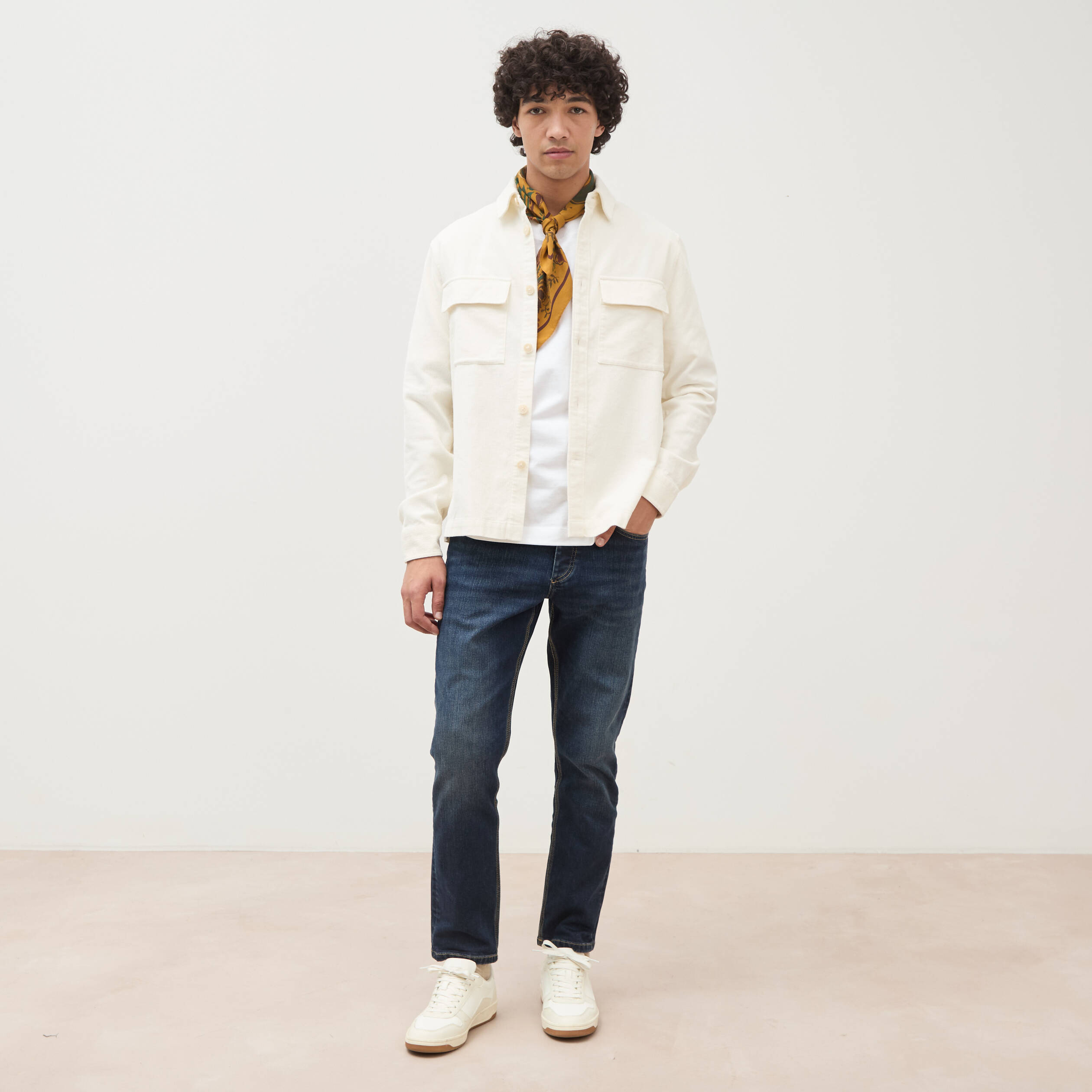 Jeans straight longueur 30 denim brut homme