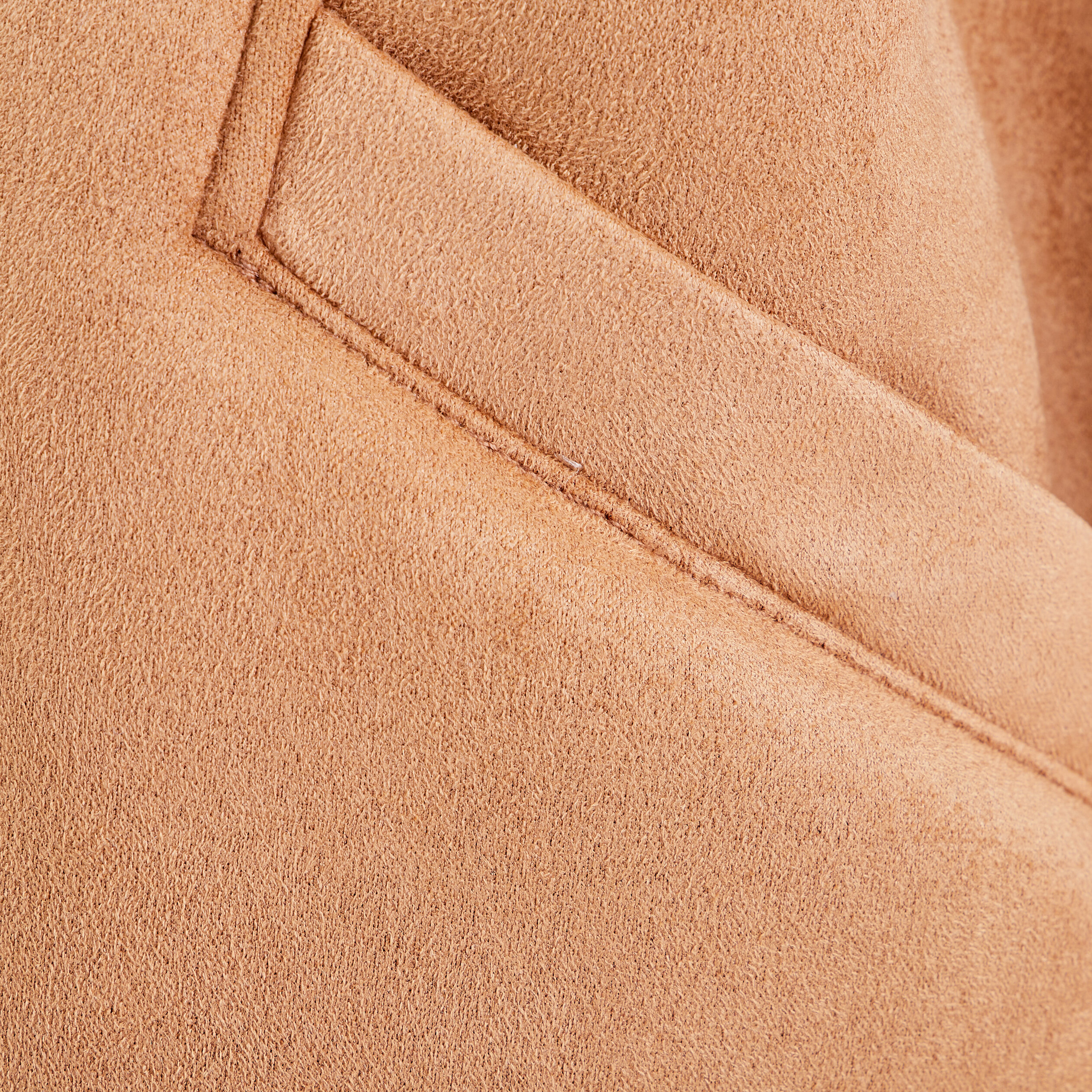 Manteau droit boutonné marron femme