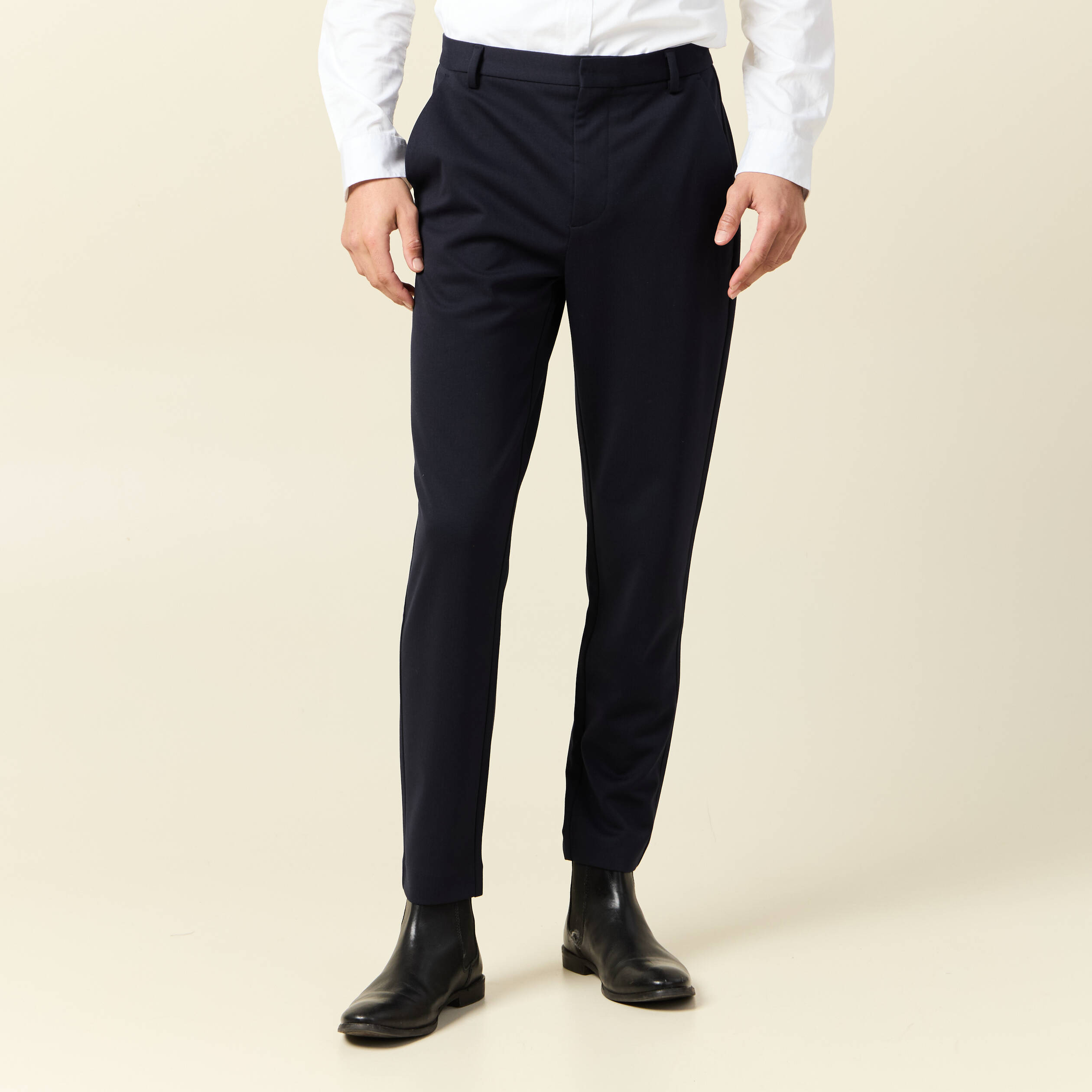 Pantalon chino homme bleu marine sales