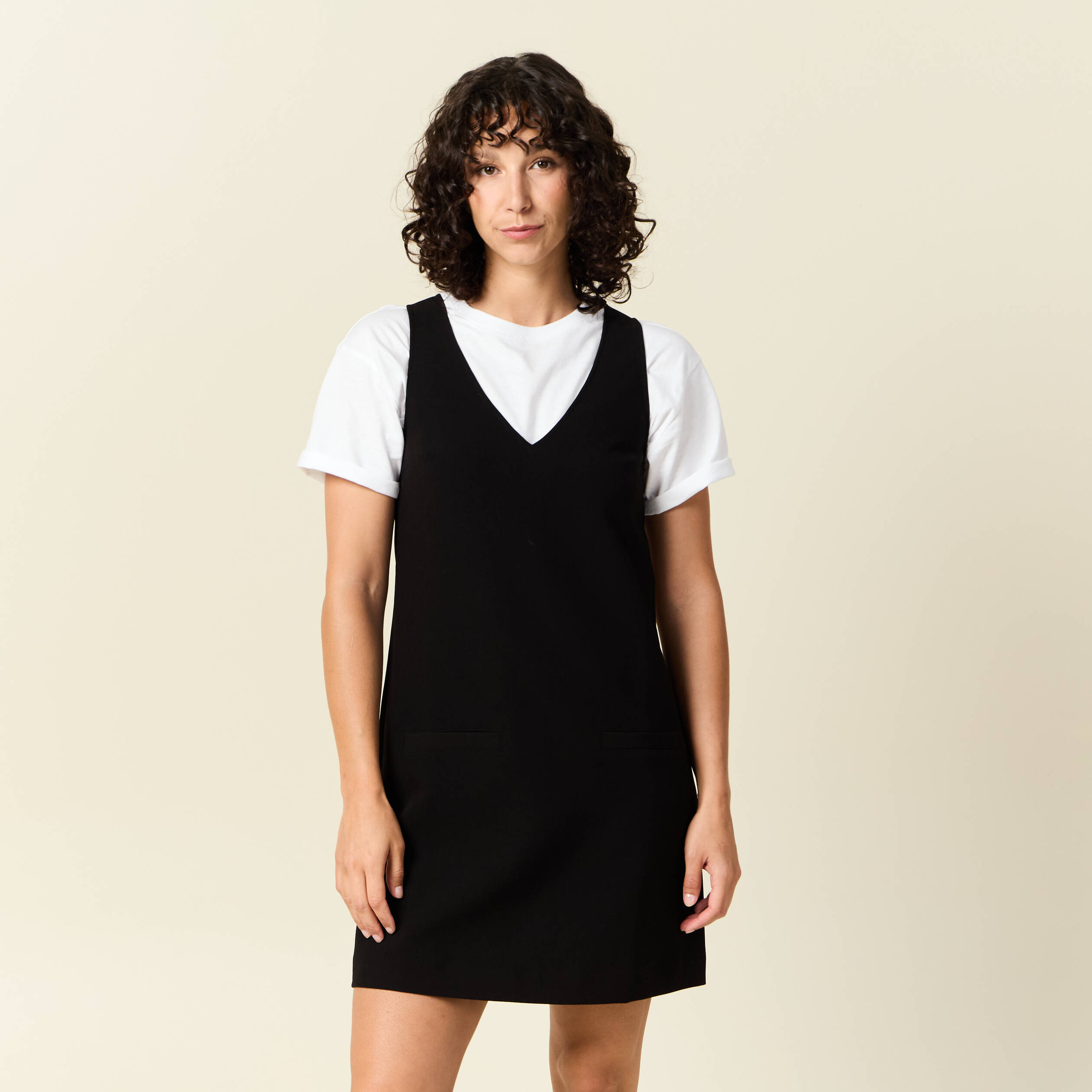 robe chasuble trapeze noir femme Robe chasuble trapèze noir femme
