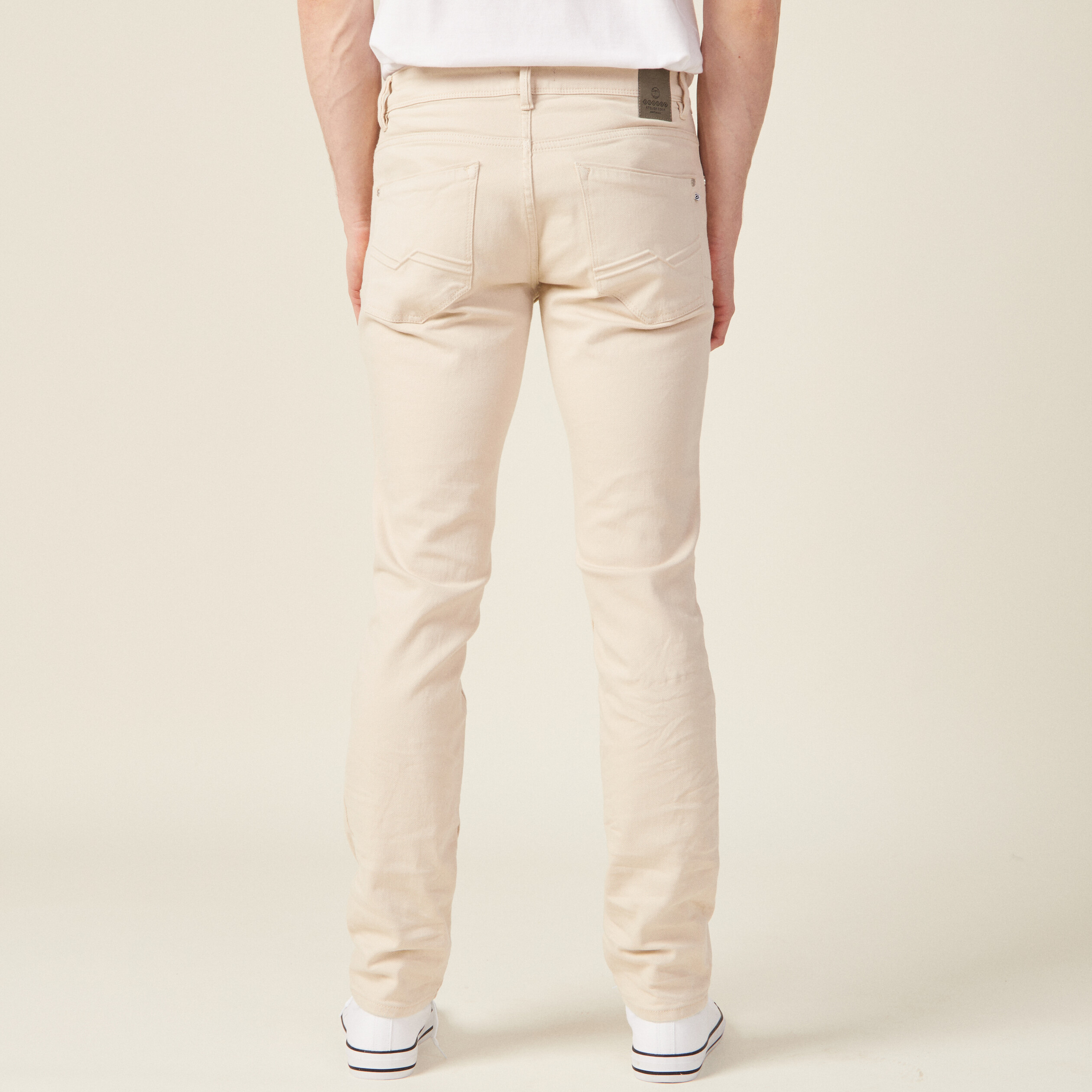 Jeans beige homme deals pas cher