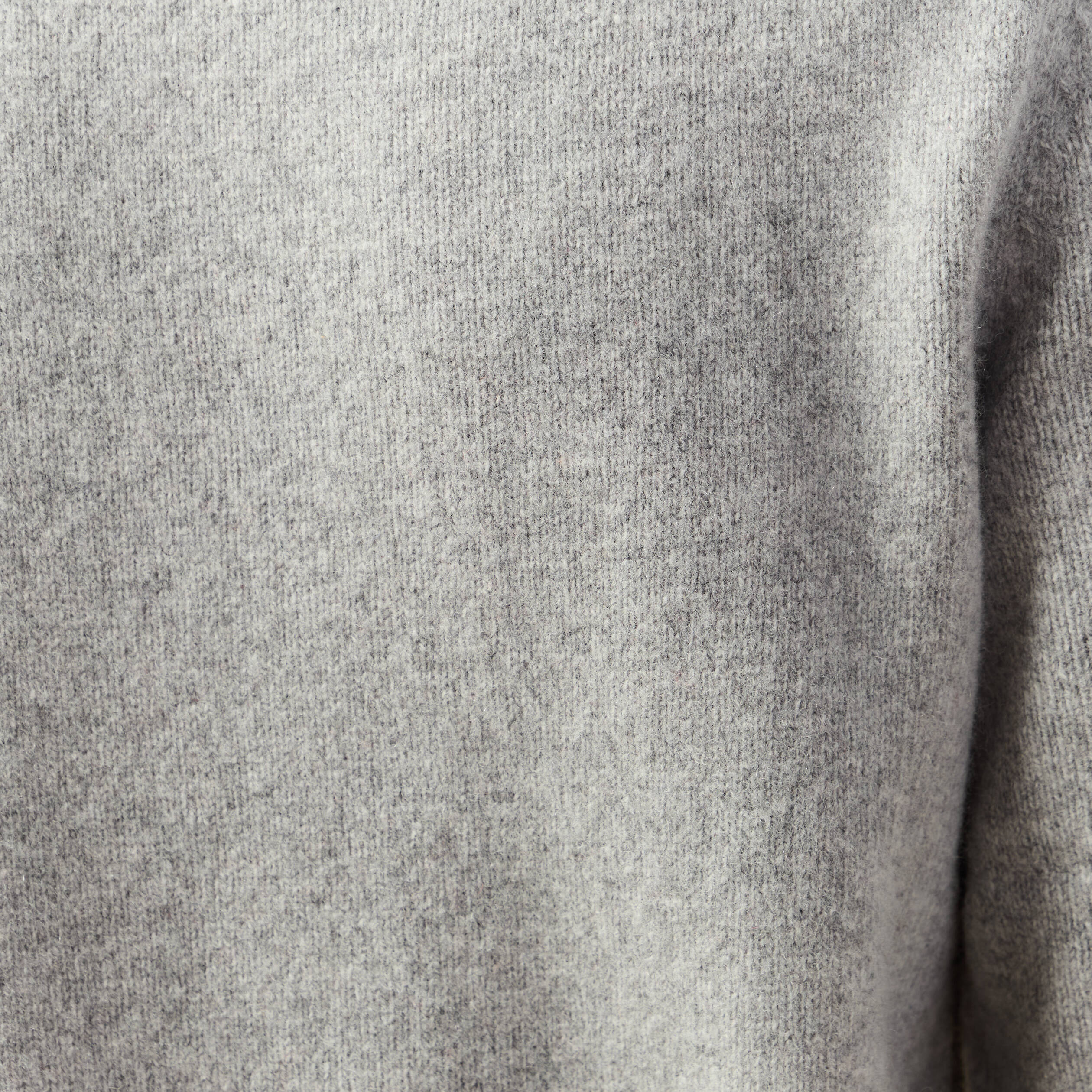 Pull droit col montant gris homme