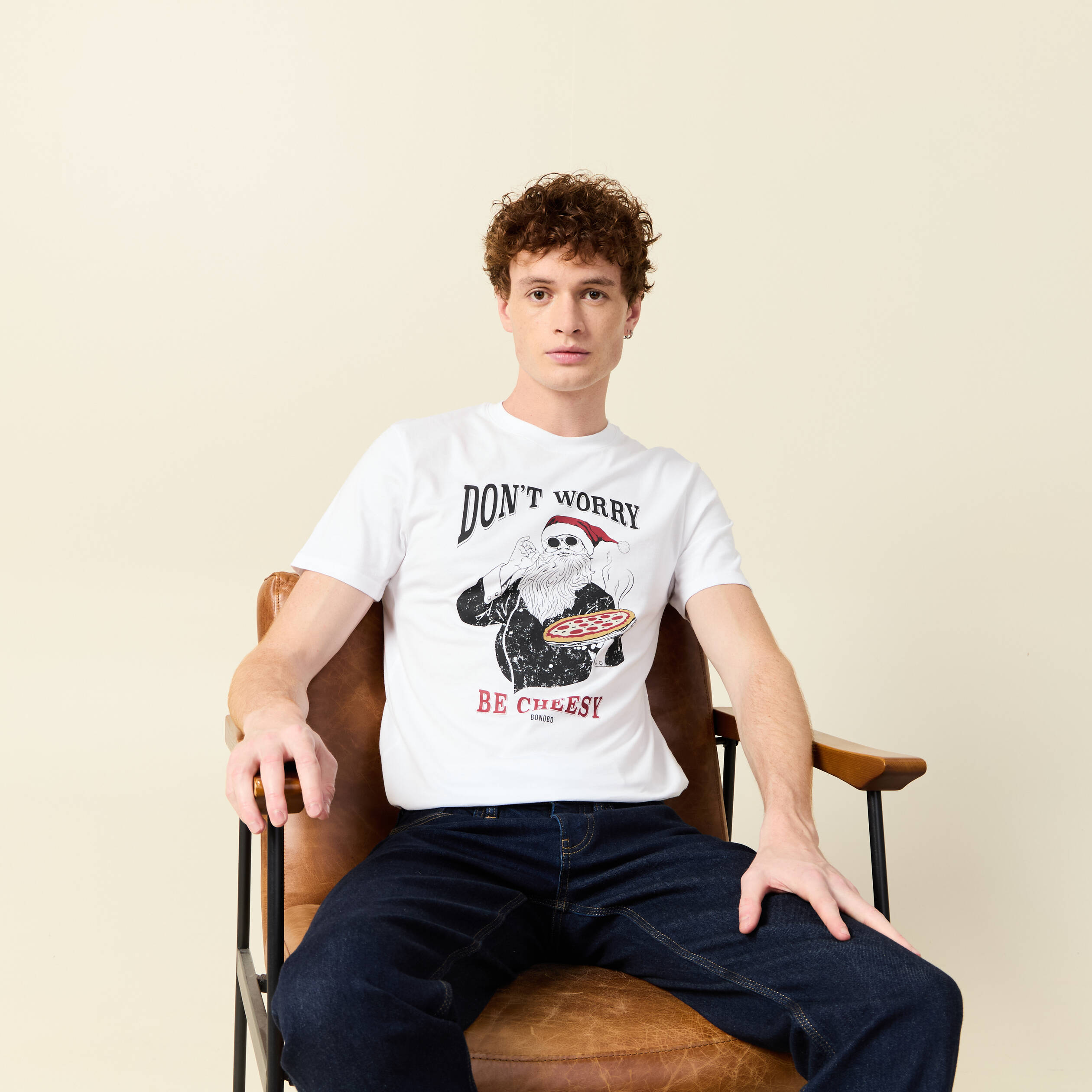 T-shirt manches courtes blanc homme