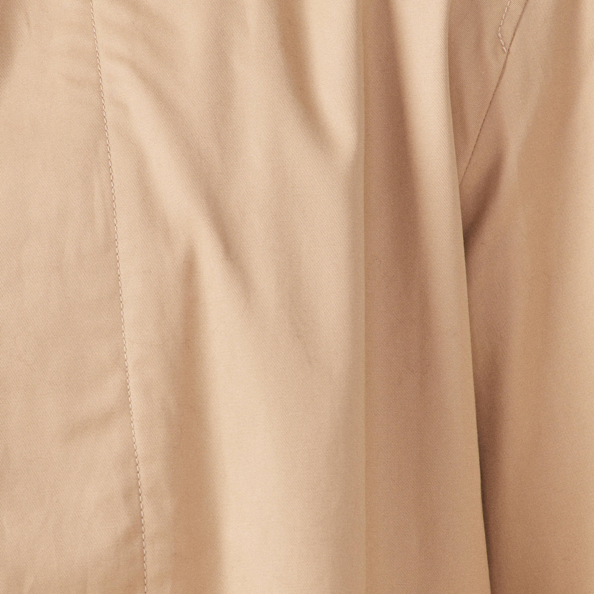 Blouson droit long en coton doubl&eacute; beige homme