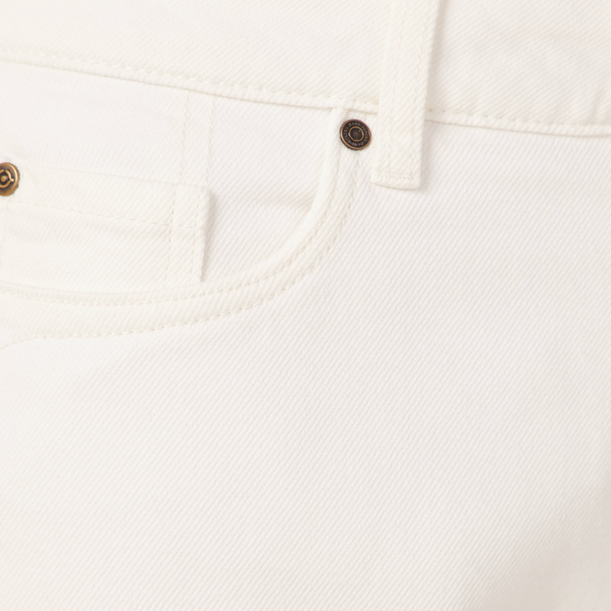 jeans straight 5 poches denim blanc femme Jeans straight 5 poches denim blanc femme
