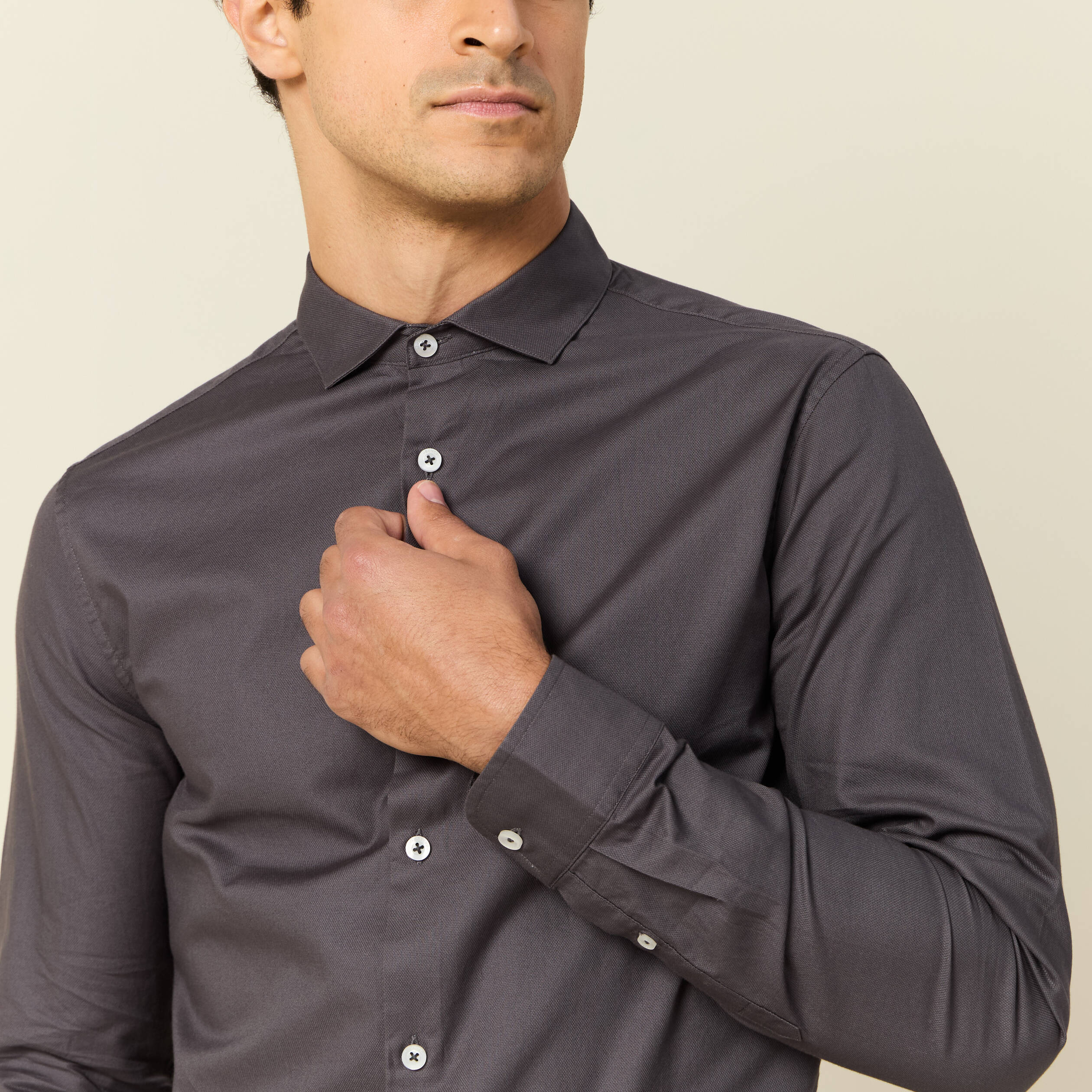 Chemise gris foncé homme outlet