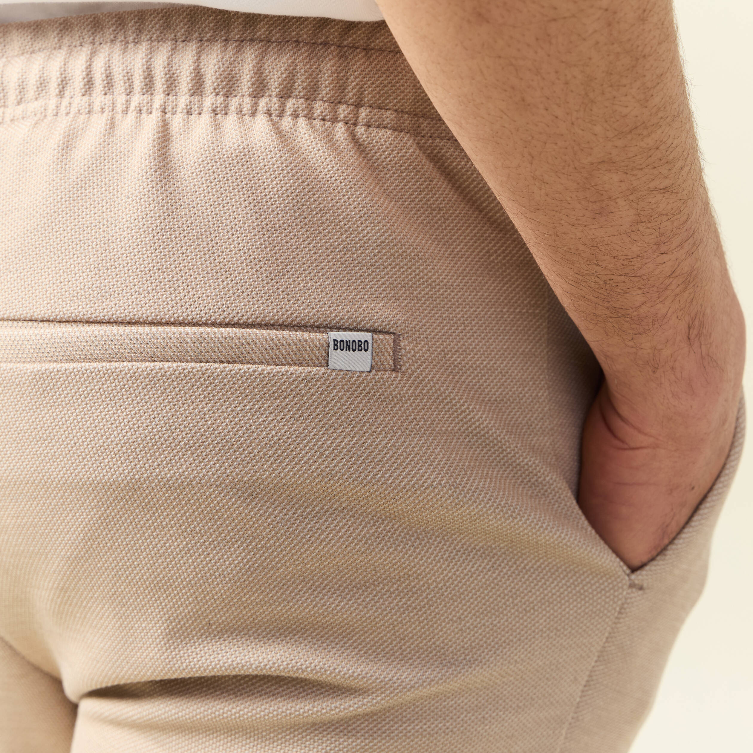 short droit avec cordon beige homme Short droit avec cordon beige homme