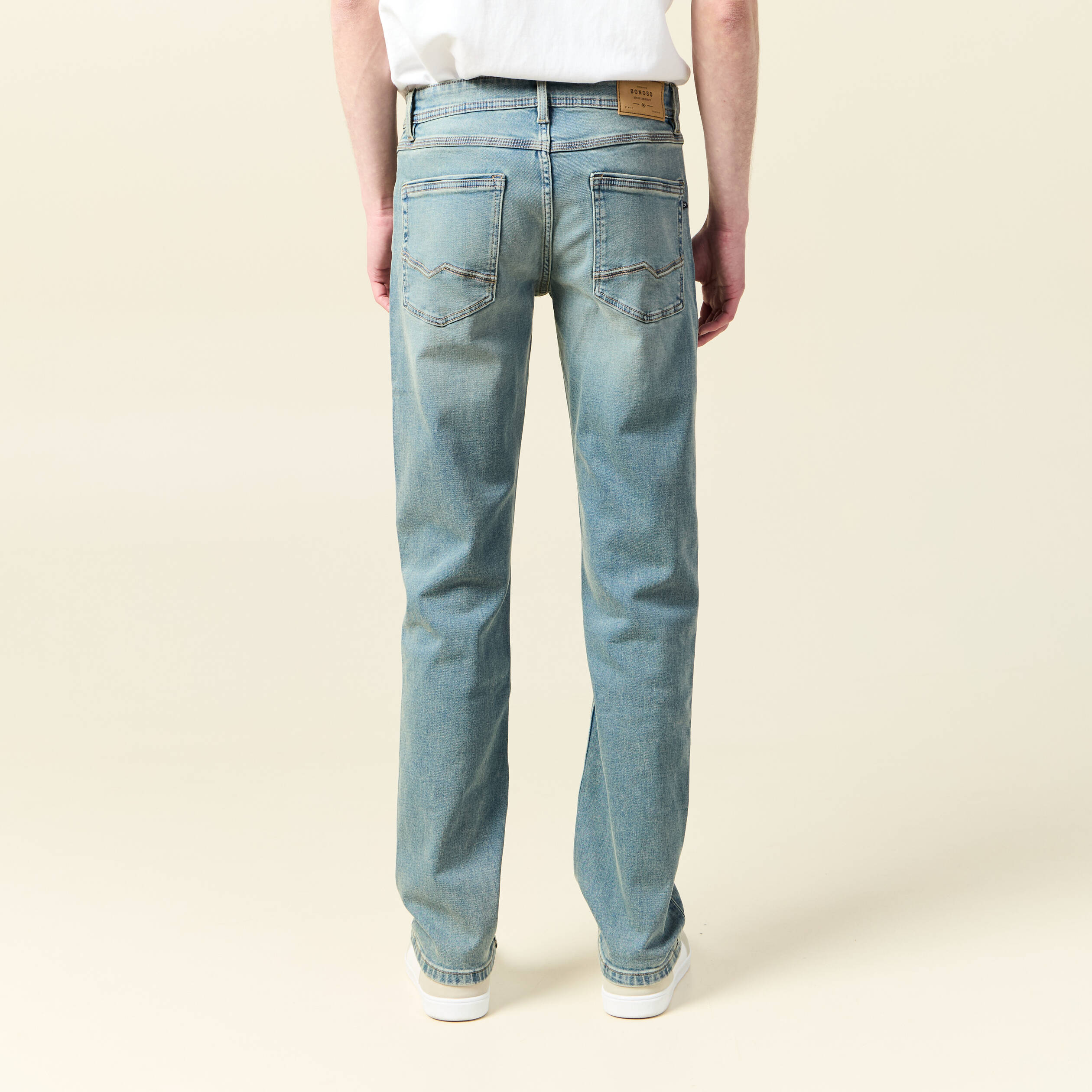 jeans straight longueur 34 denim denim dirty homme Jeans straight longueur 34 denim denim dirty homme