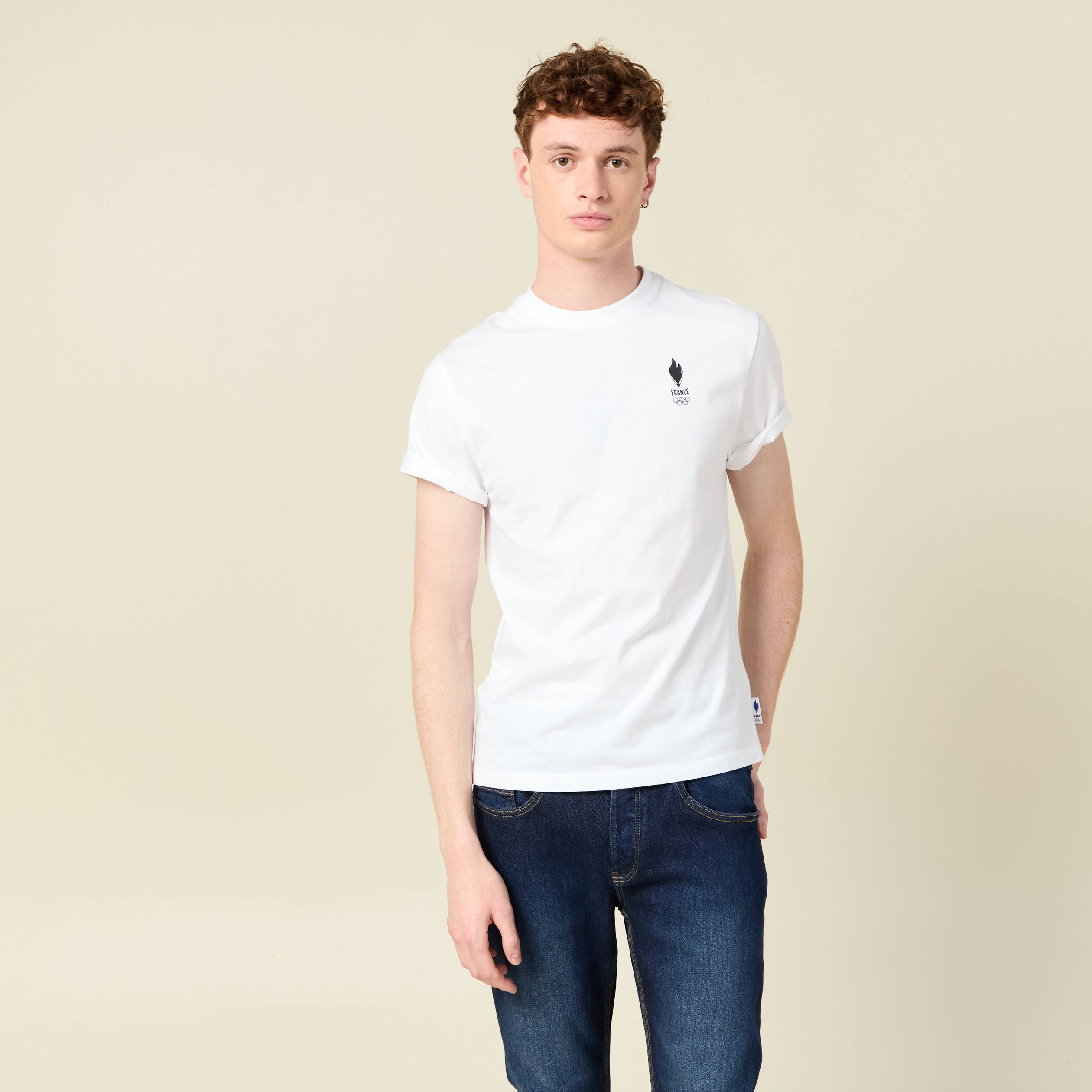 t shirt manches courtes blanc homme T-shirt manches courtes blanc homme