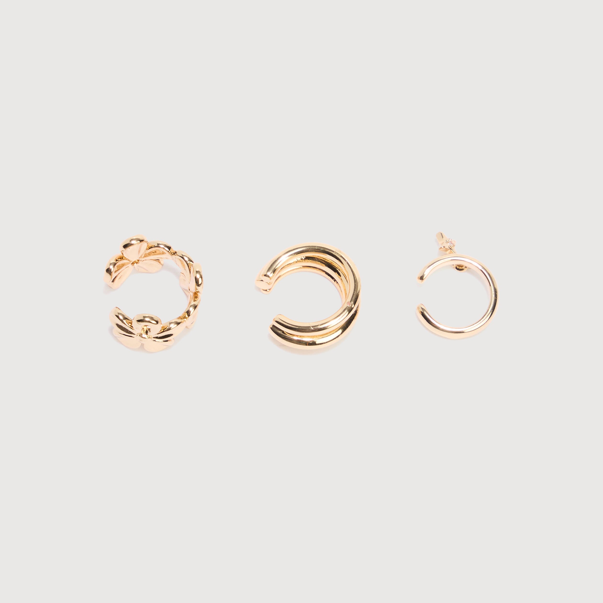 Lot de 3 ear cuff couleur or femme