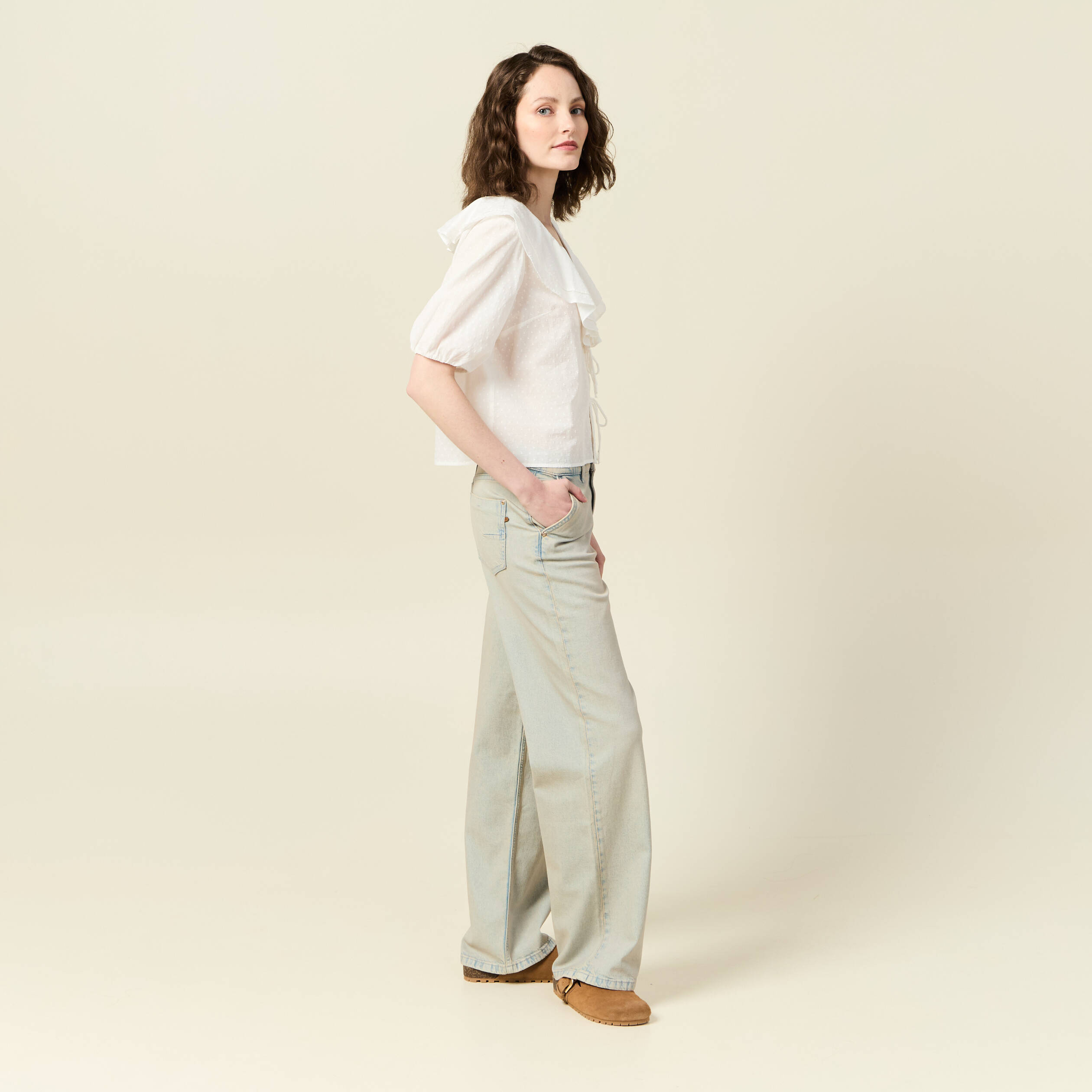 jeans baggy bleu ciel femme Jeans baggy bleu ciel femme