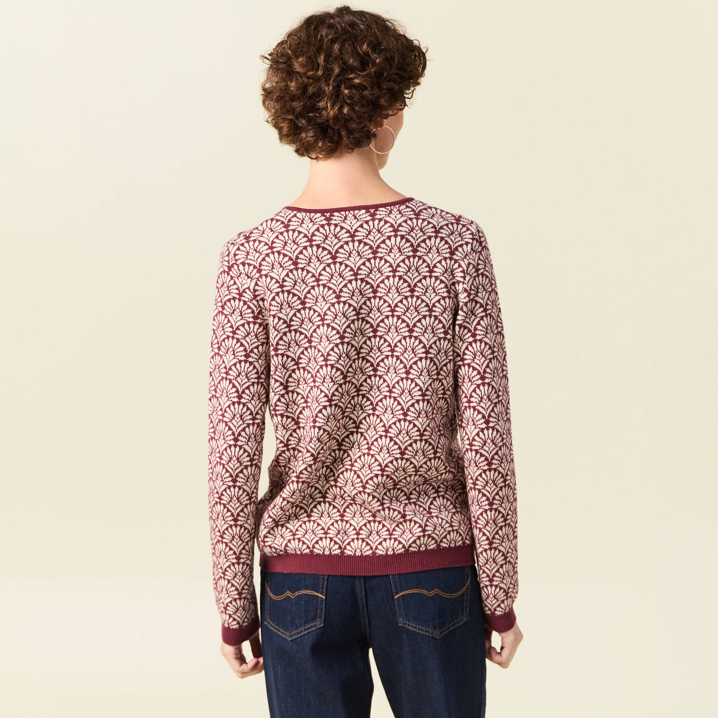 pull manches longues bordeaux femme Pull manches longues bordeaux femme