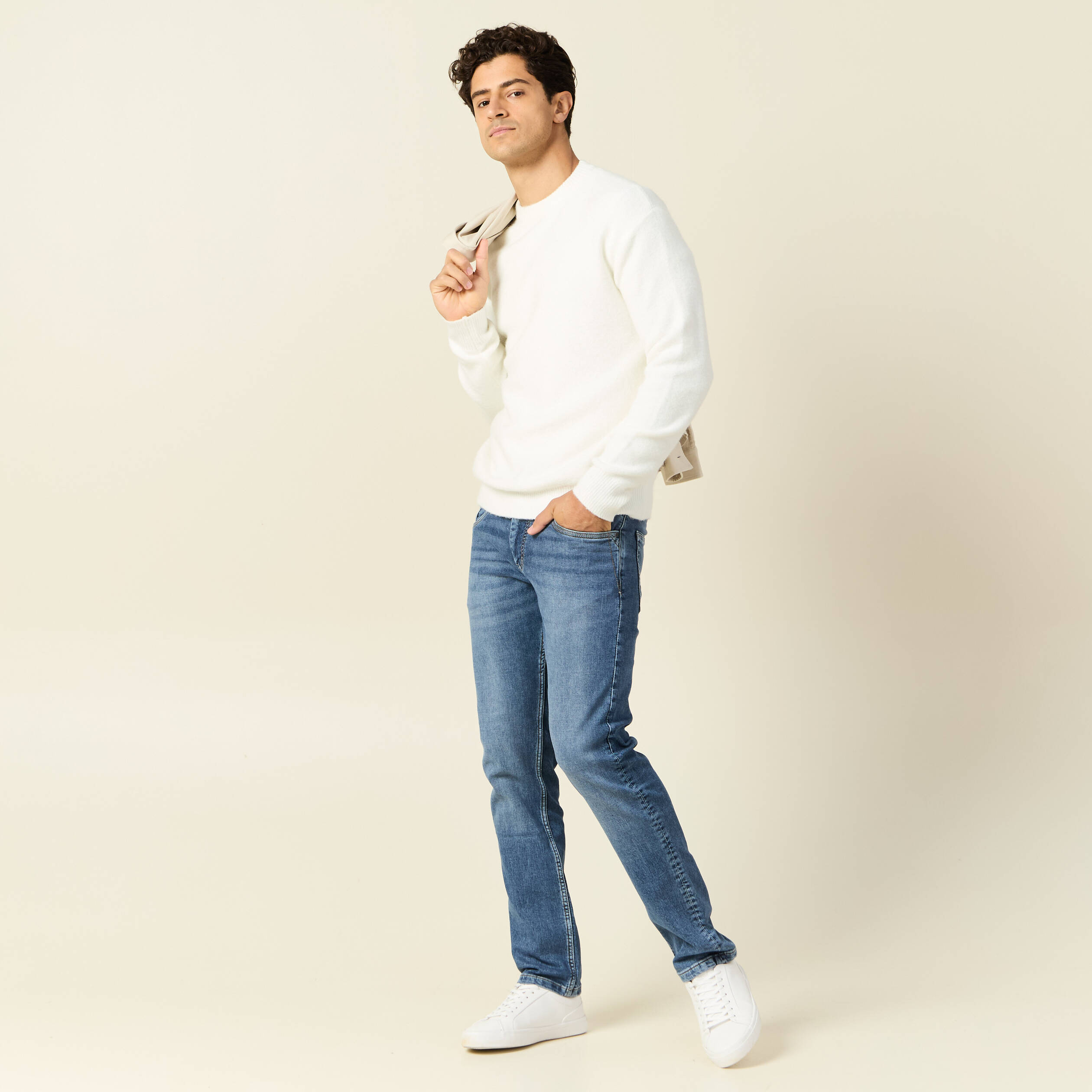 jeans straight ultra stretch denim stone homme Jeans straight ultra stretch denim stone homme