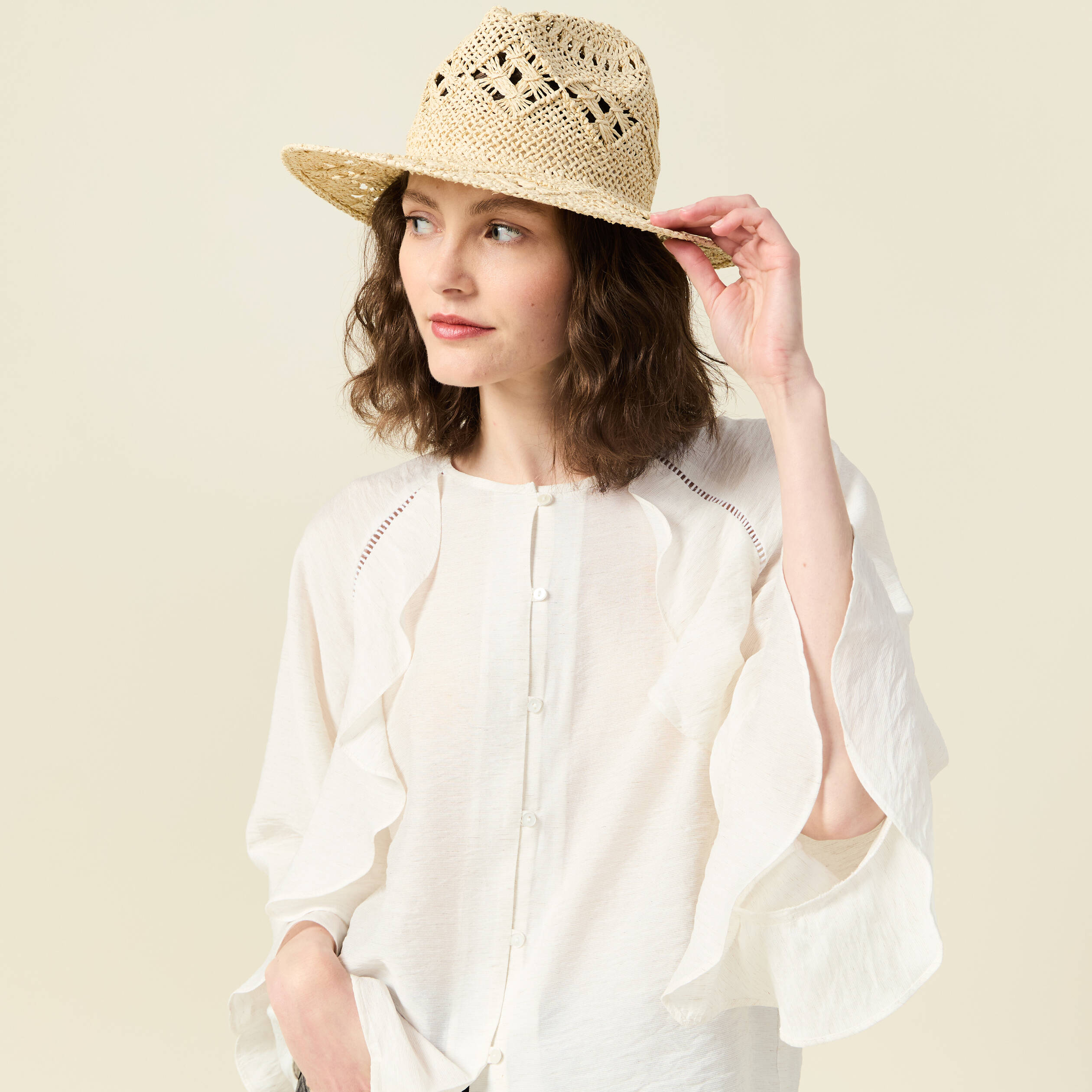 chemise manches longues ecru femme Chemise manches longues ecru femme