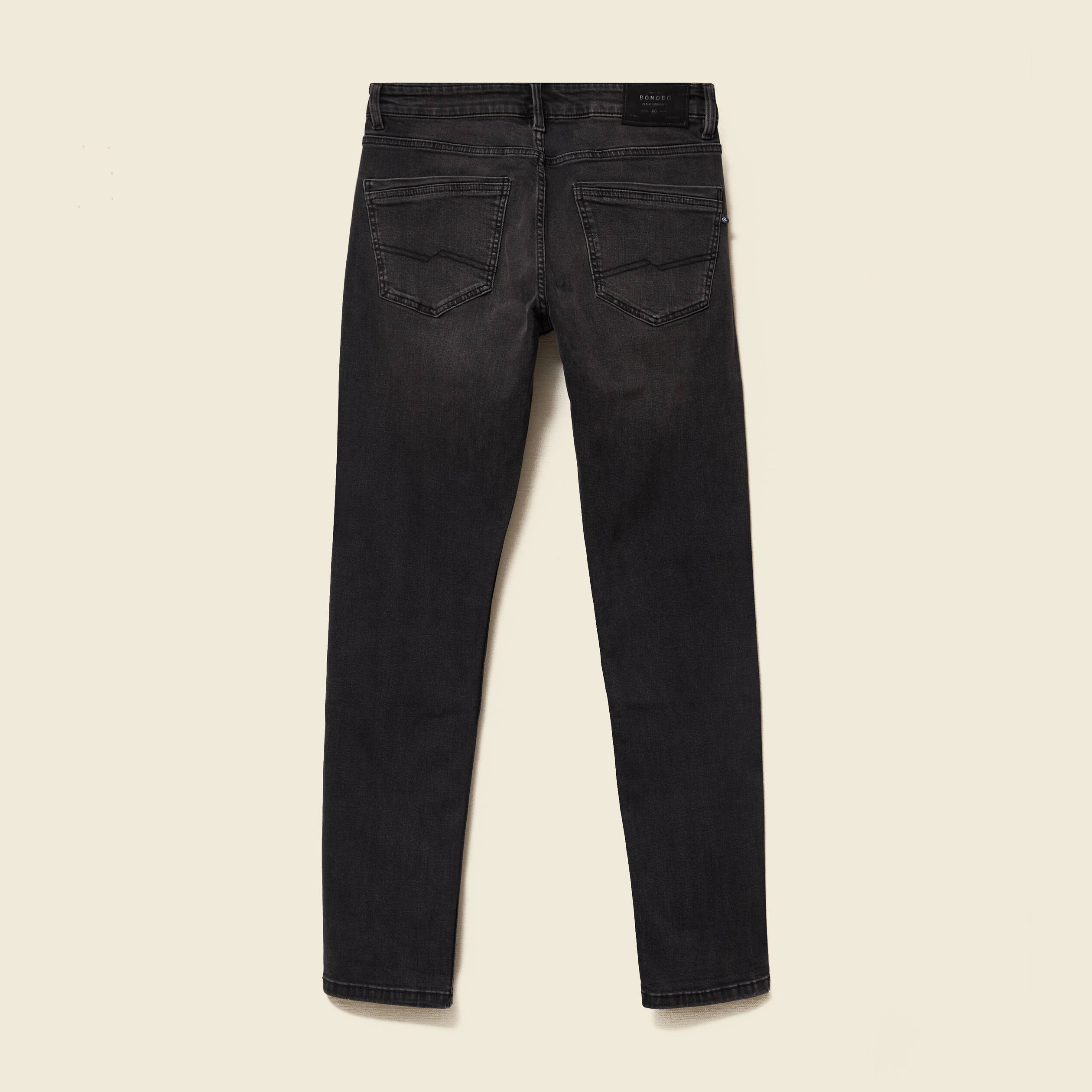 Jeans slim 5 poches longueur 32 denim noir homme
