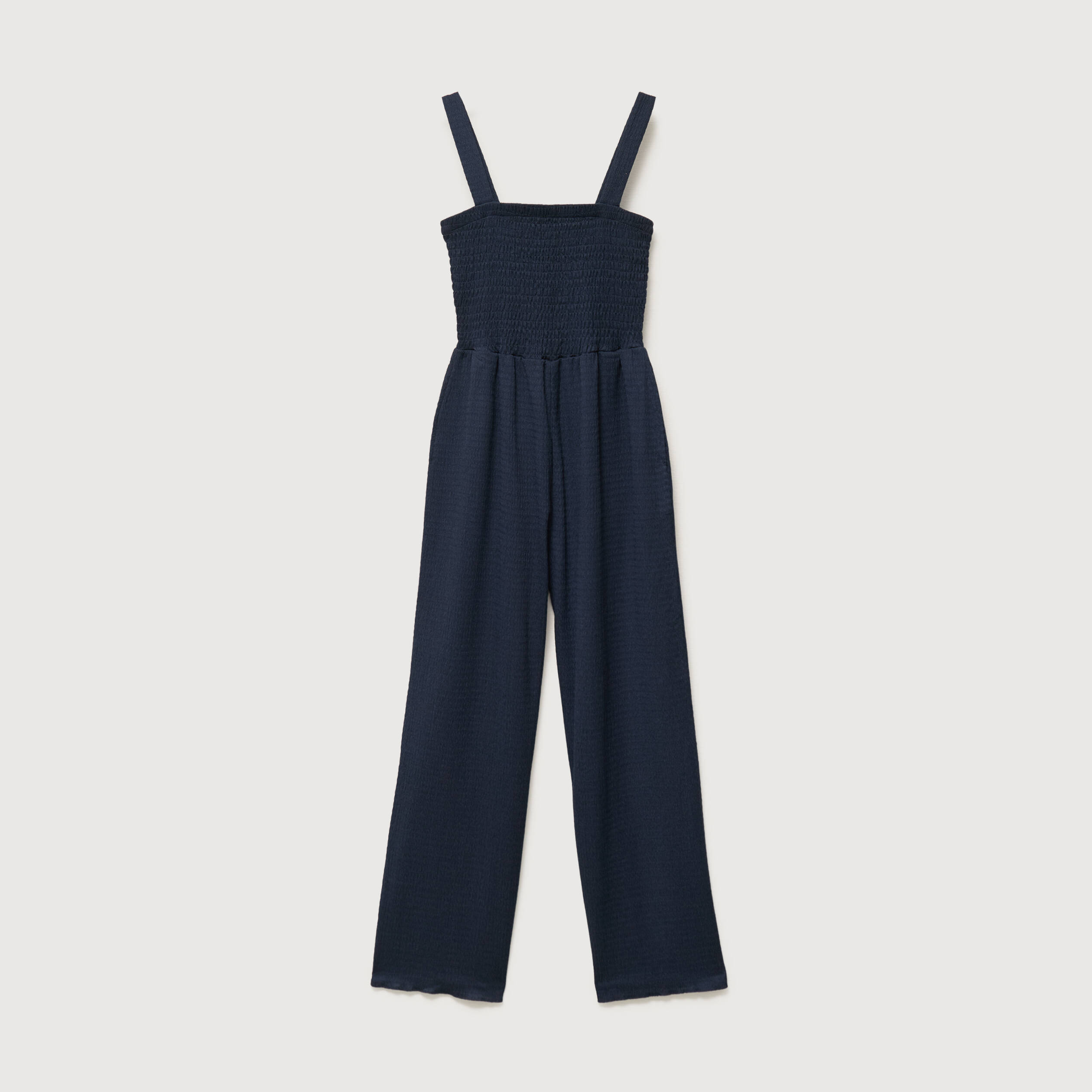Combinaison salopette fines bretelles bleu marine femme