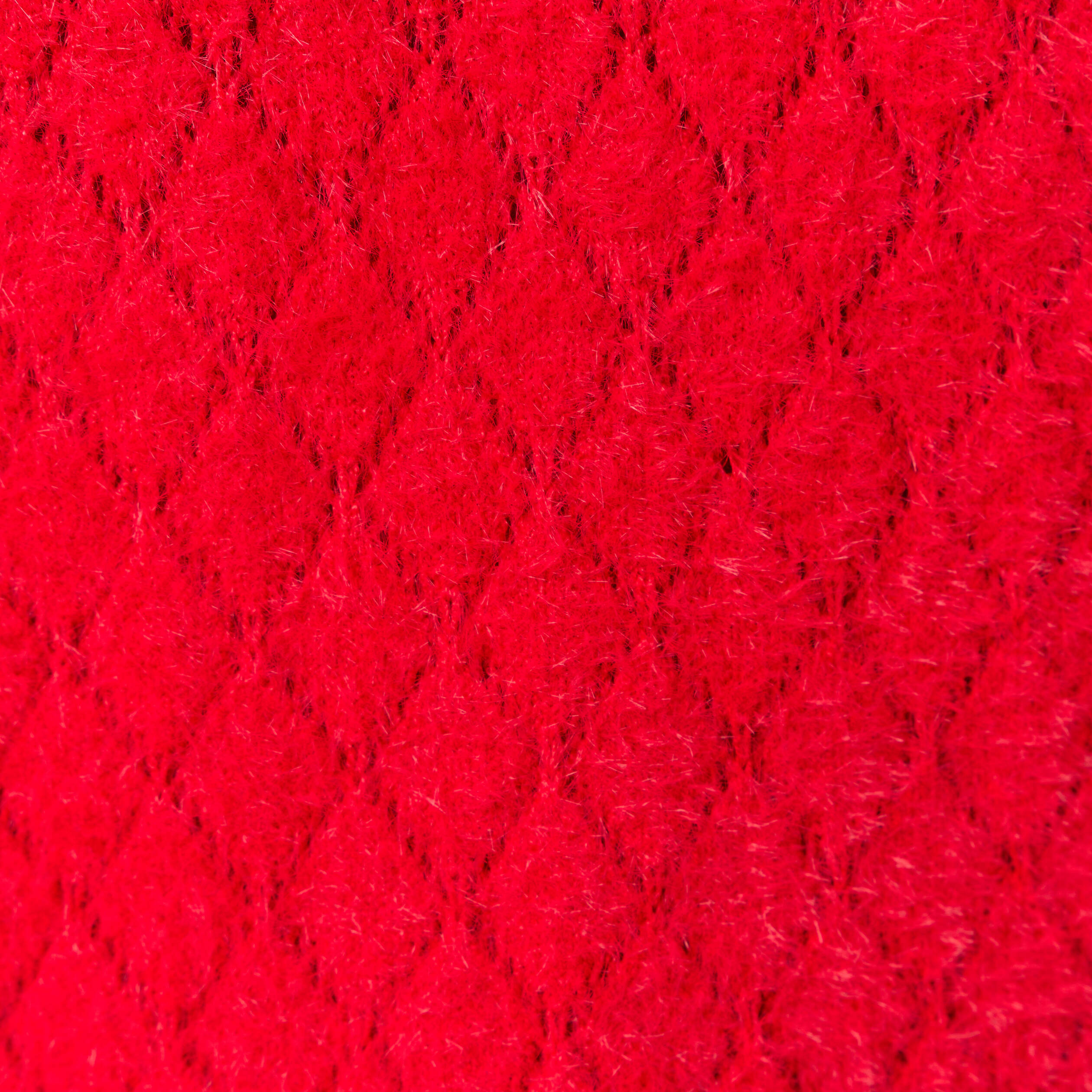 Pull manches longues rouge femme