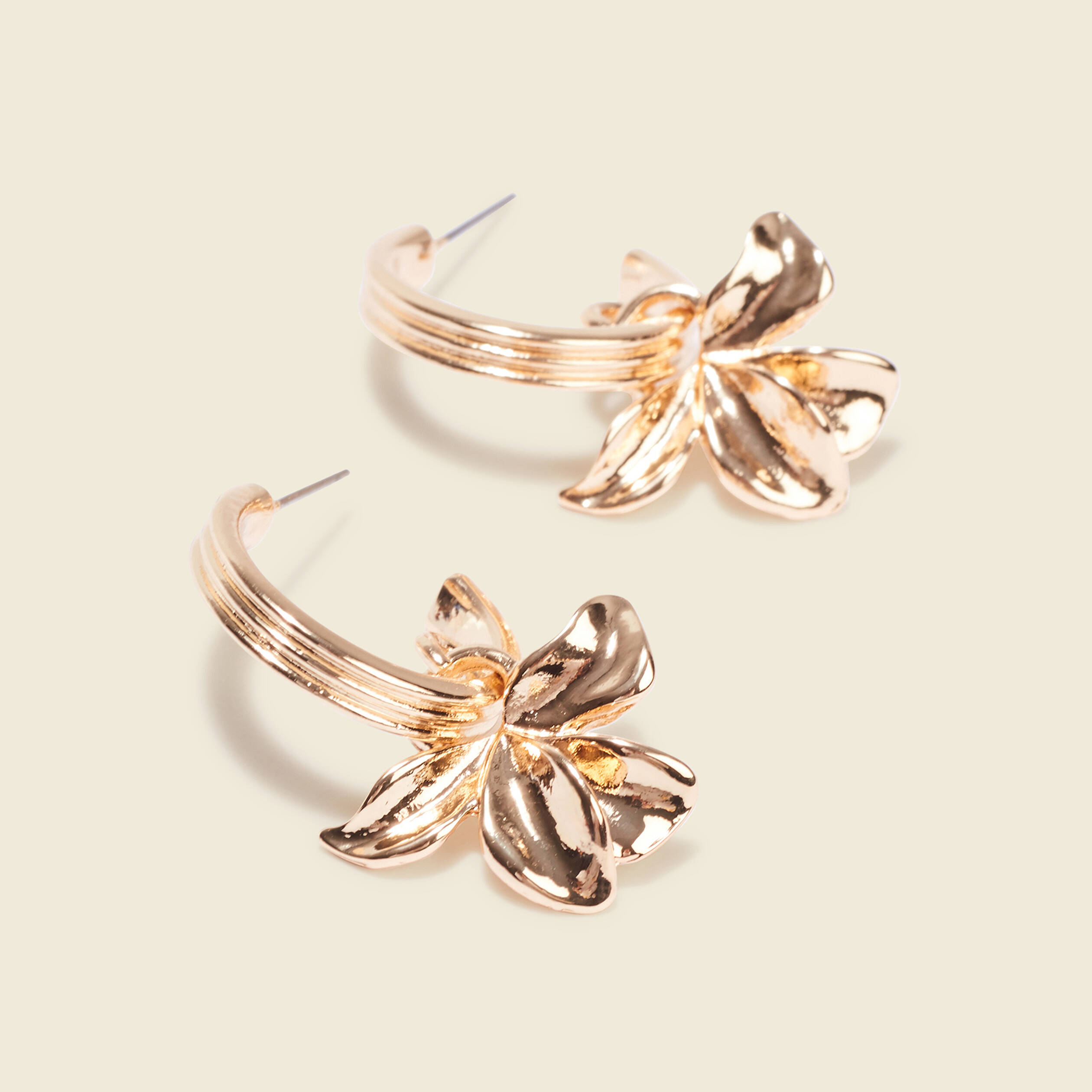 Boucles d'oreilles créoles couleur or femme