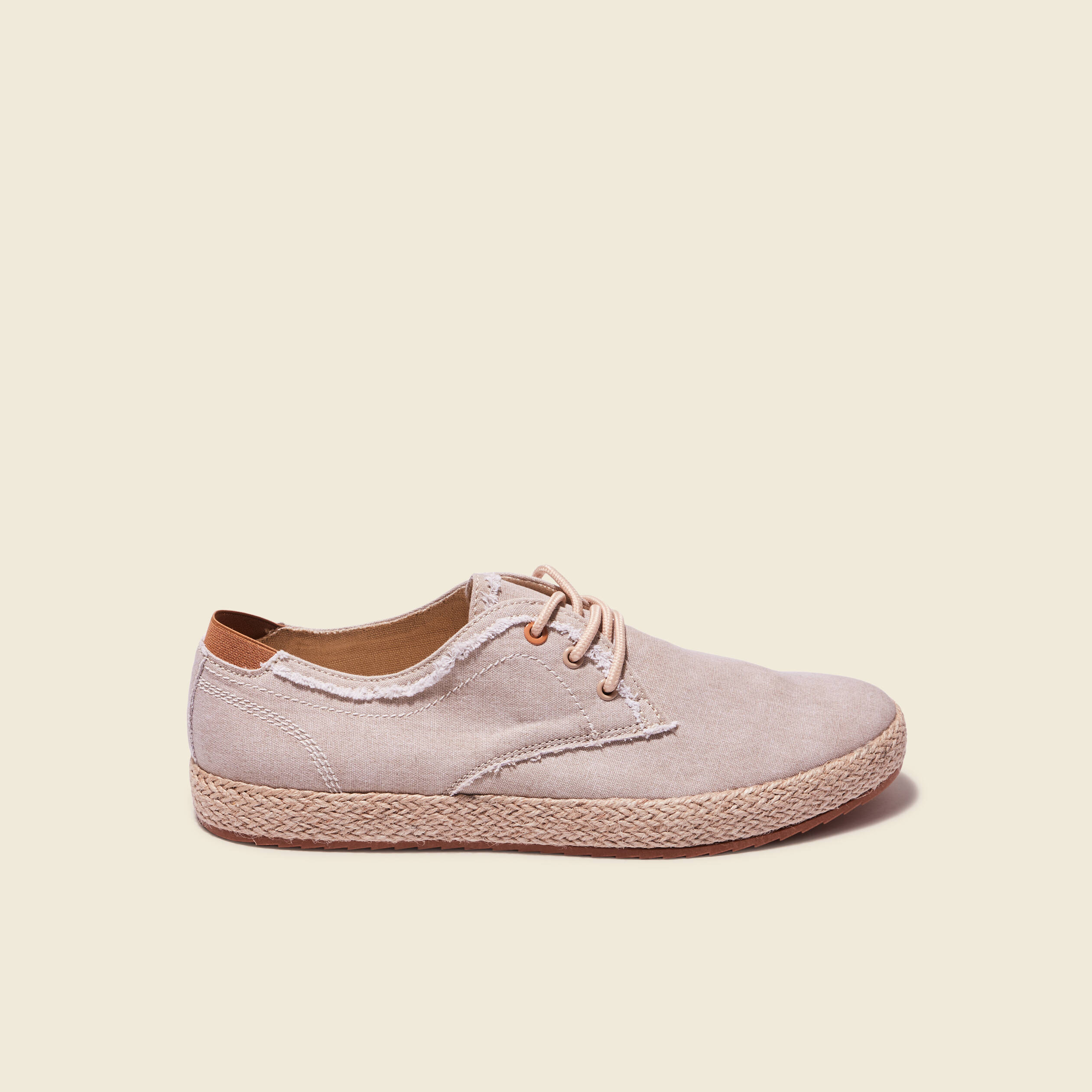 Espadrilles à lacets sable homme