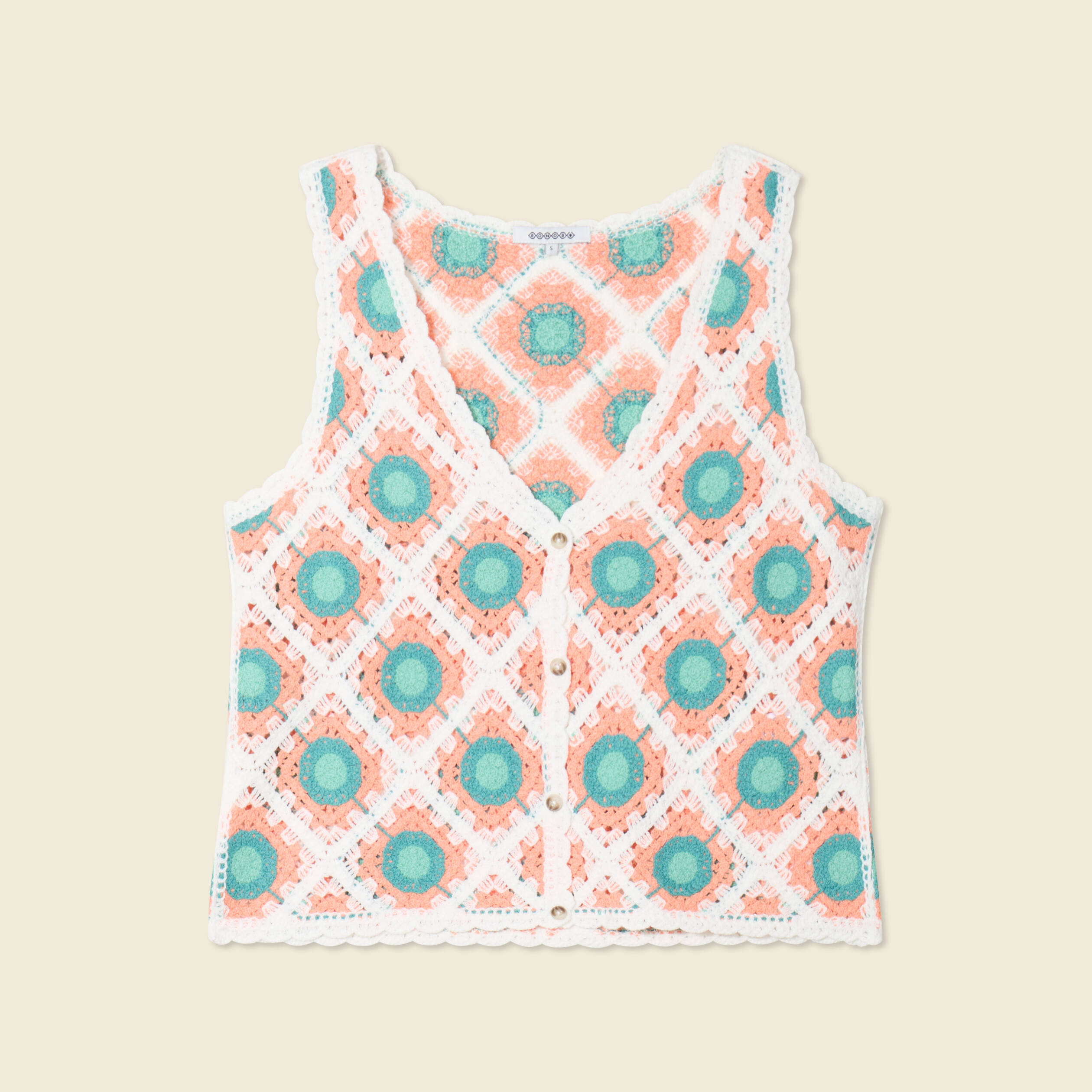 debardeur en crochet vert clair femme Débardeur en crochet vert clair femme