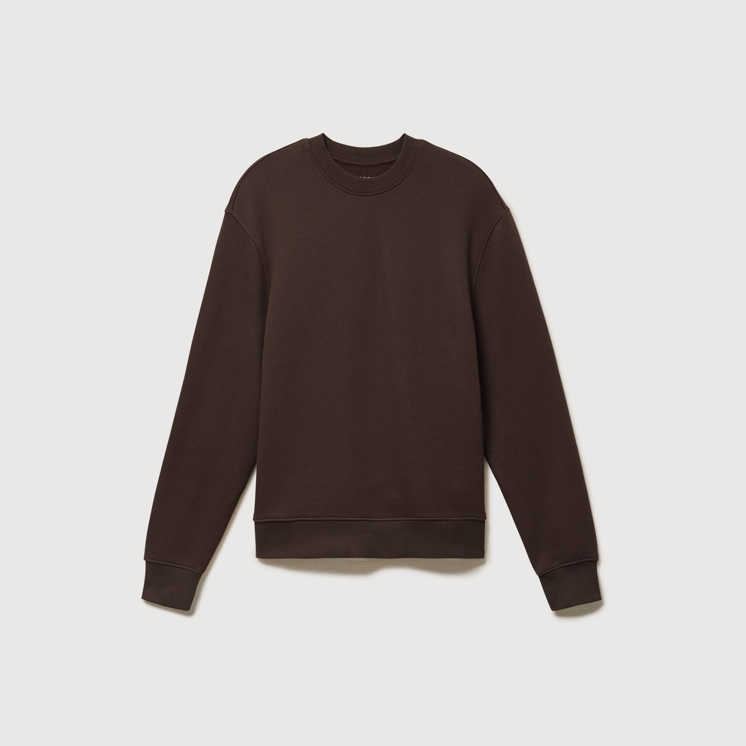 Sweat manches longues marron homme