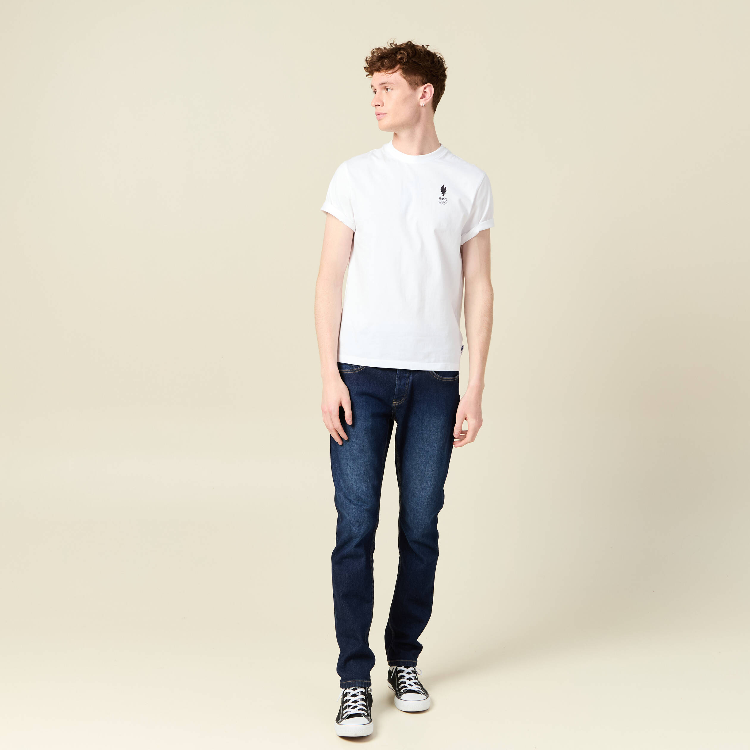t shirt manches courtes blanc homme T-shirt manches courtes blanc homme