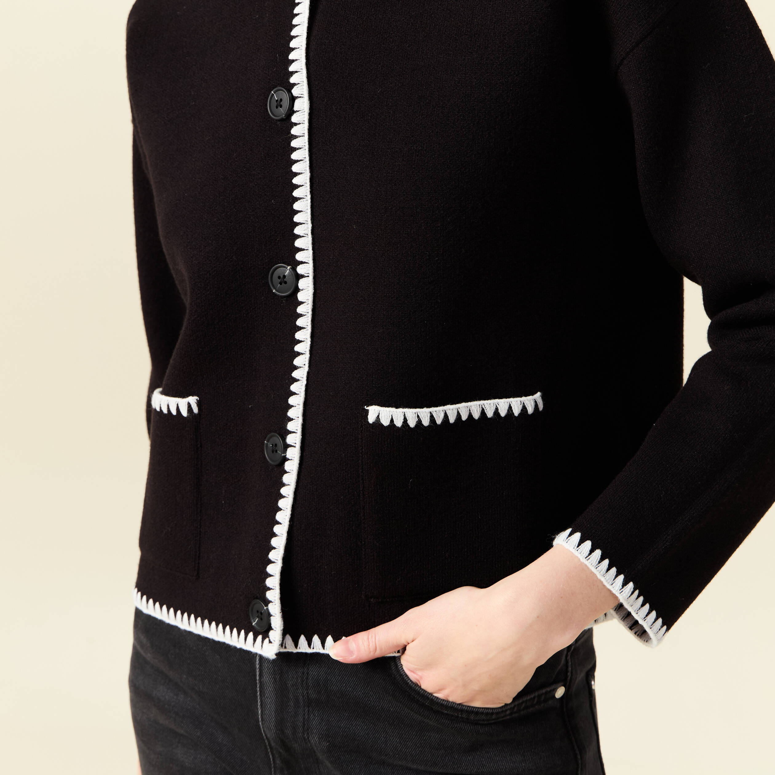 gilet manches longues noir femme Gilet manches longues noir femme