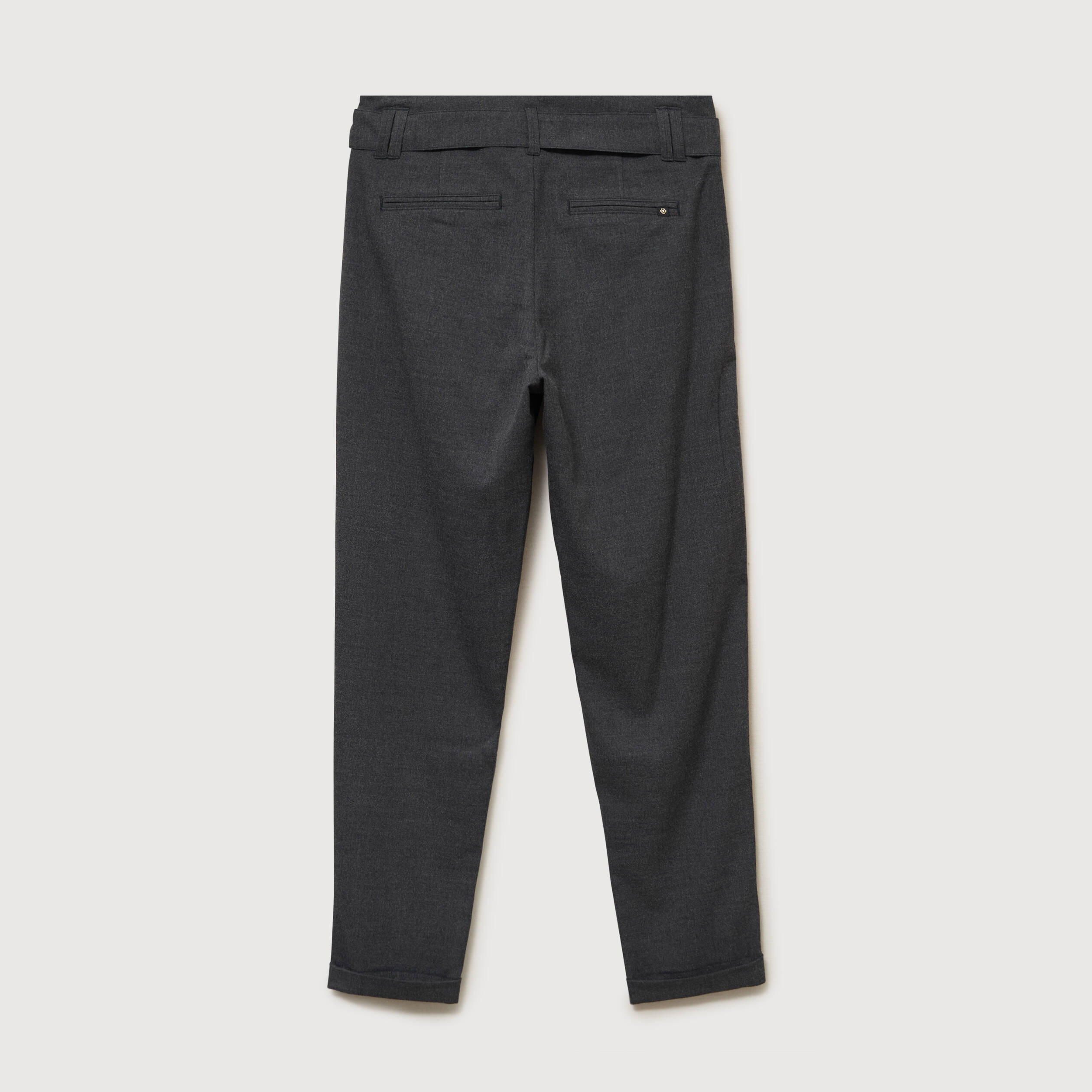 Pantalon paperbag gris femme