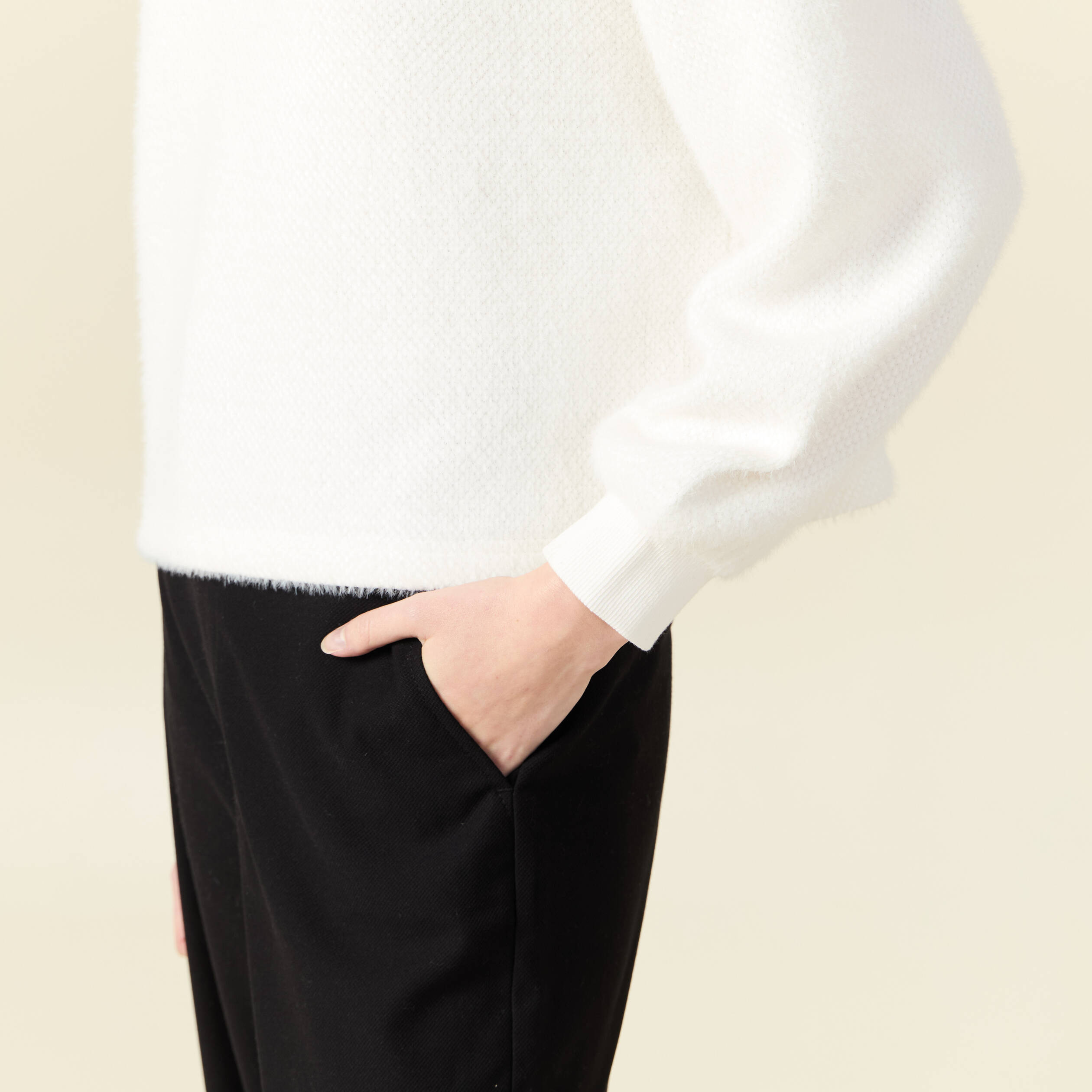 sweat manches longues ecru femme Sweat manches longues ecru femme