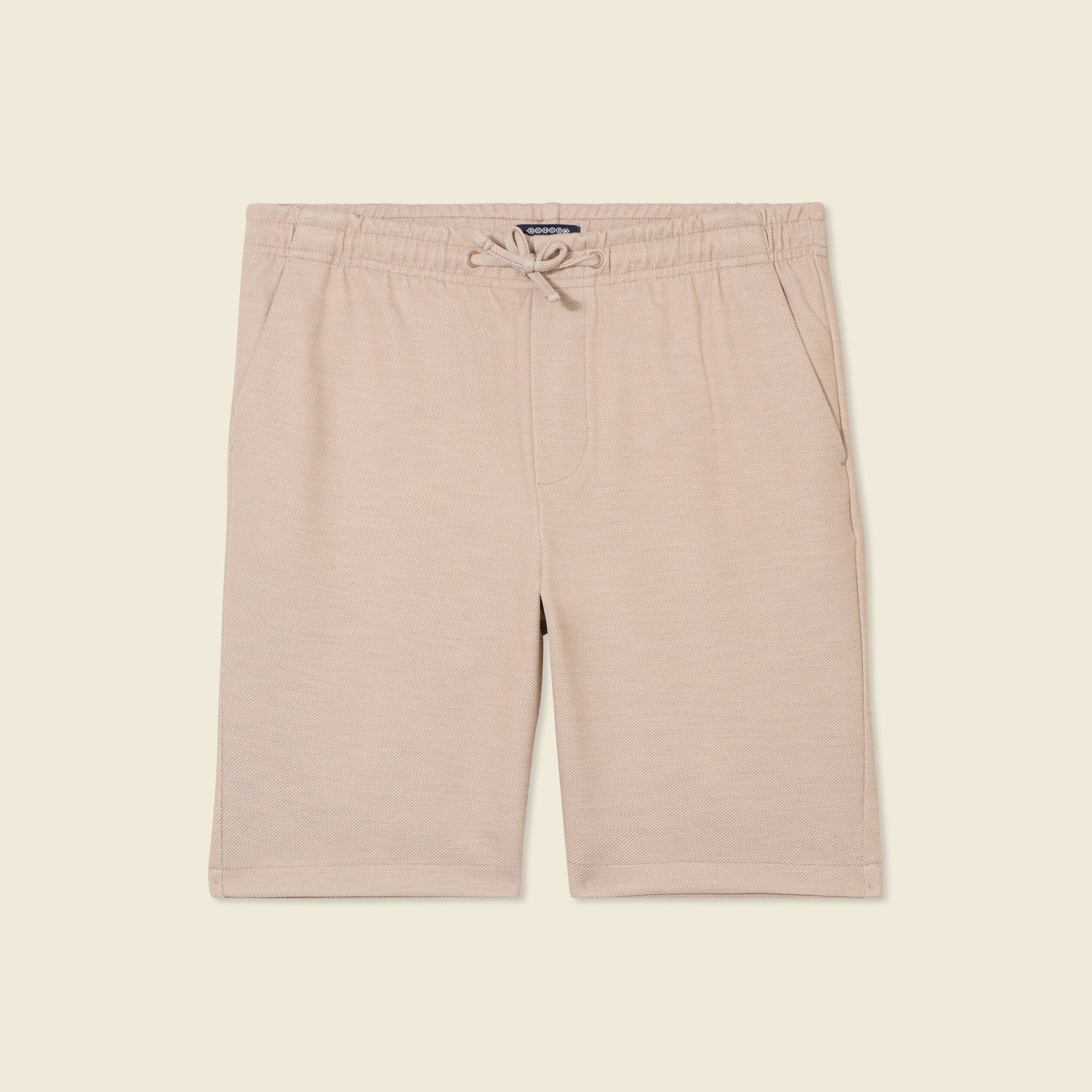 short droit avec cordon beige homme Short droit avec cordon beige homme