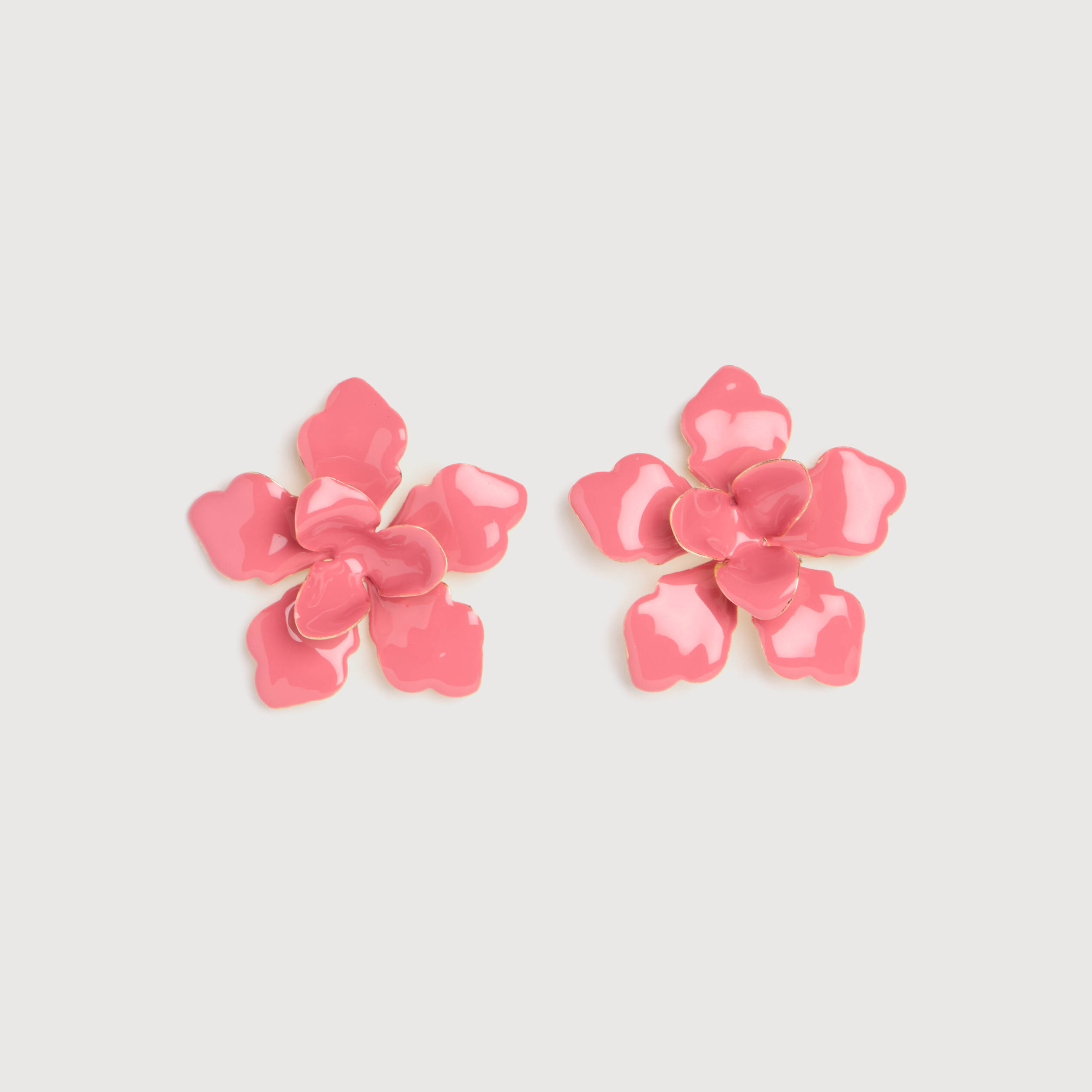 Boucles d'oreilles rose corail femme