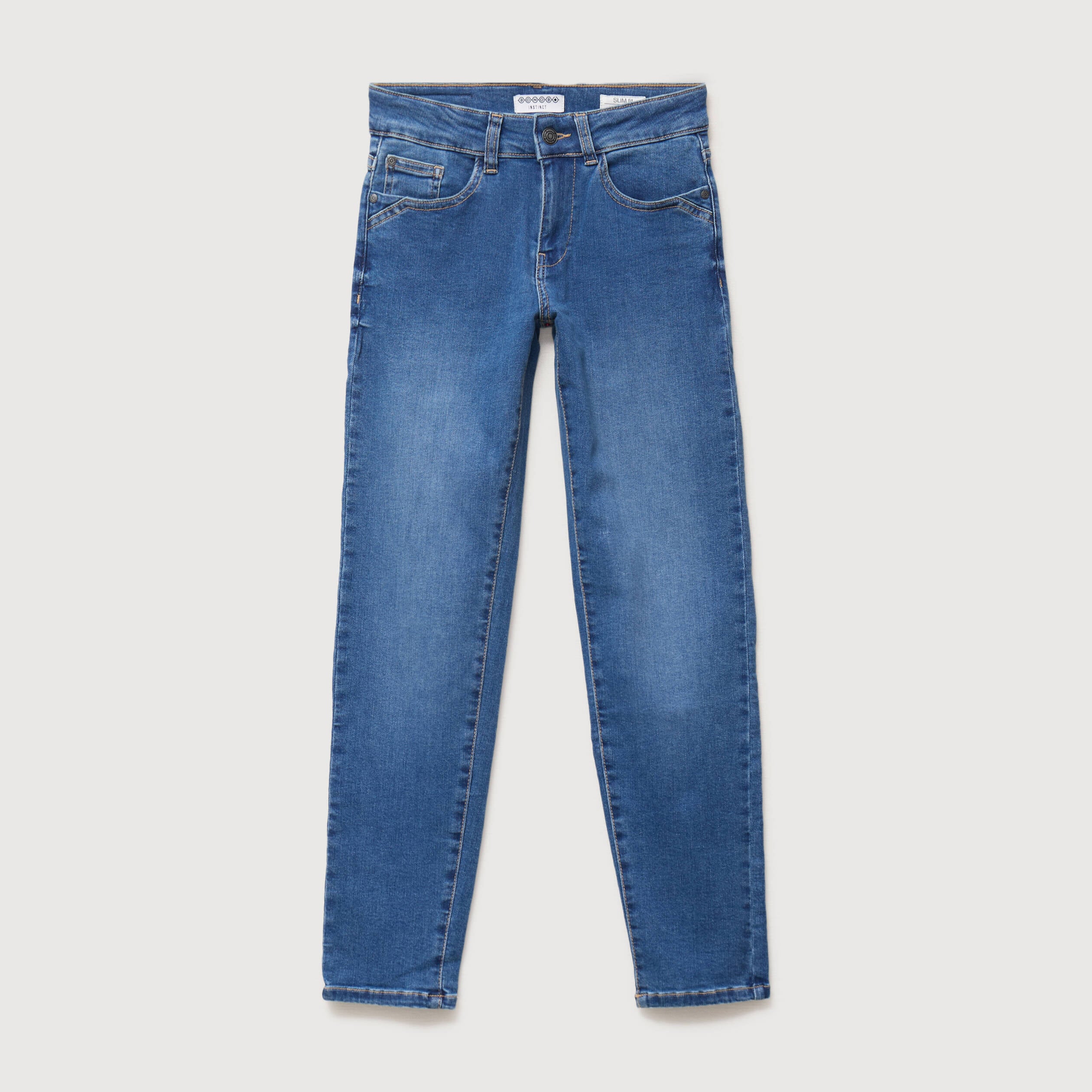 Jeans slim 7/8&egrave;me denim stone femme